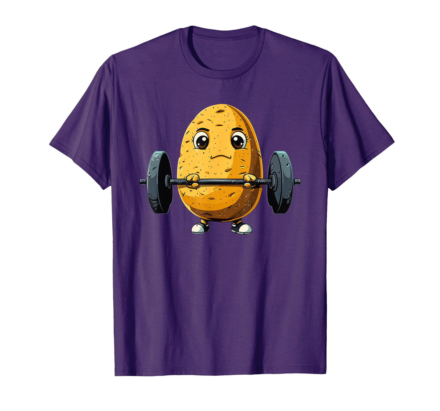 Potato Weightlifting Barbell Workout Potatoes Weightlifter T-Shirt