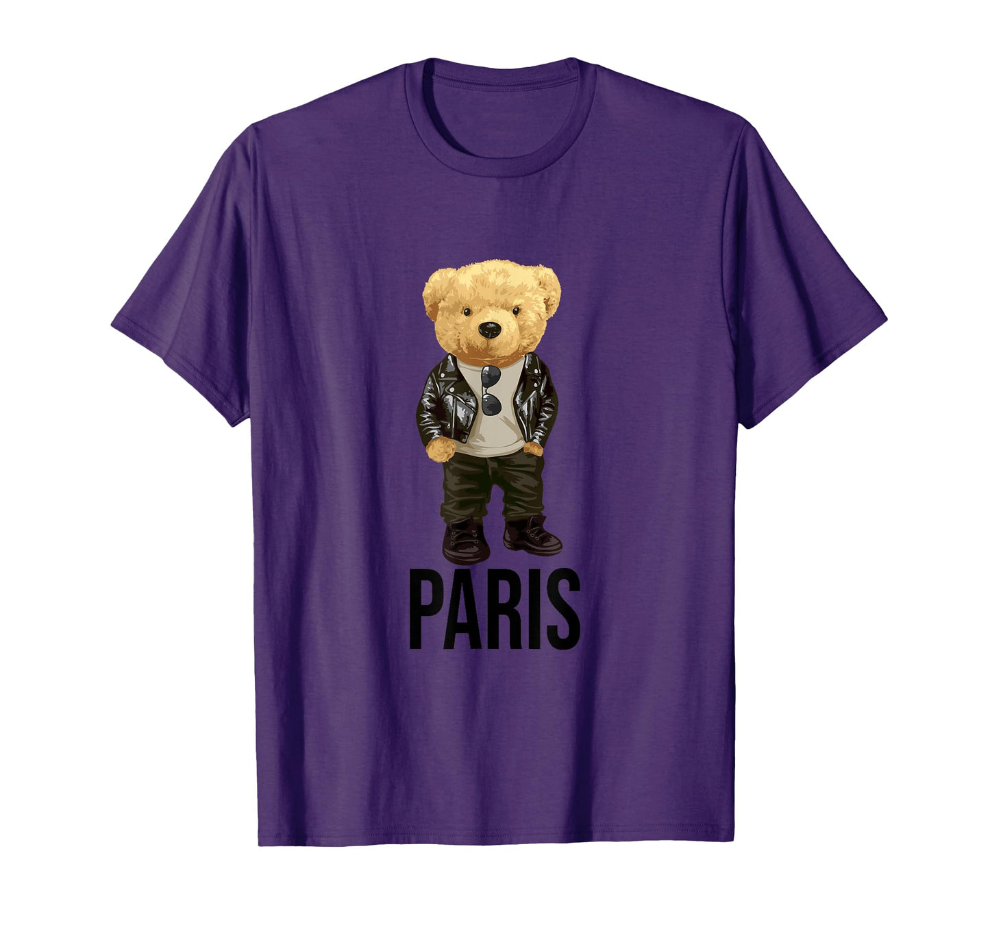 Cool Teddy Bear in Paris France Illustration Graphic Designs T-Shirt