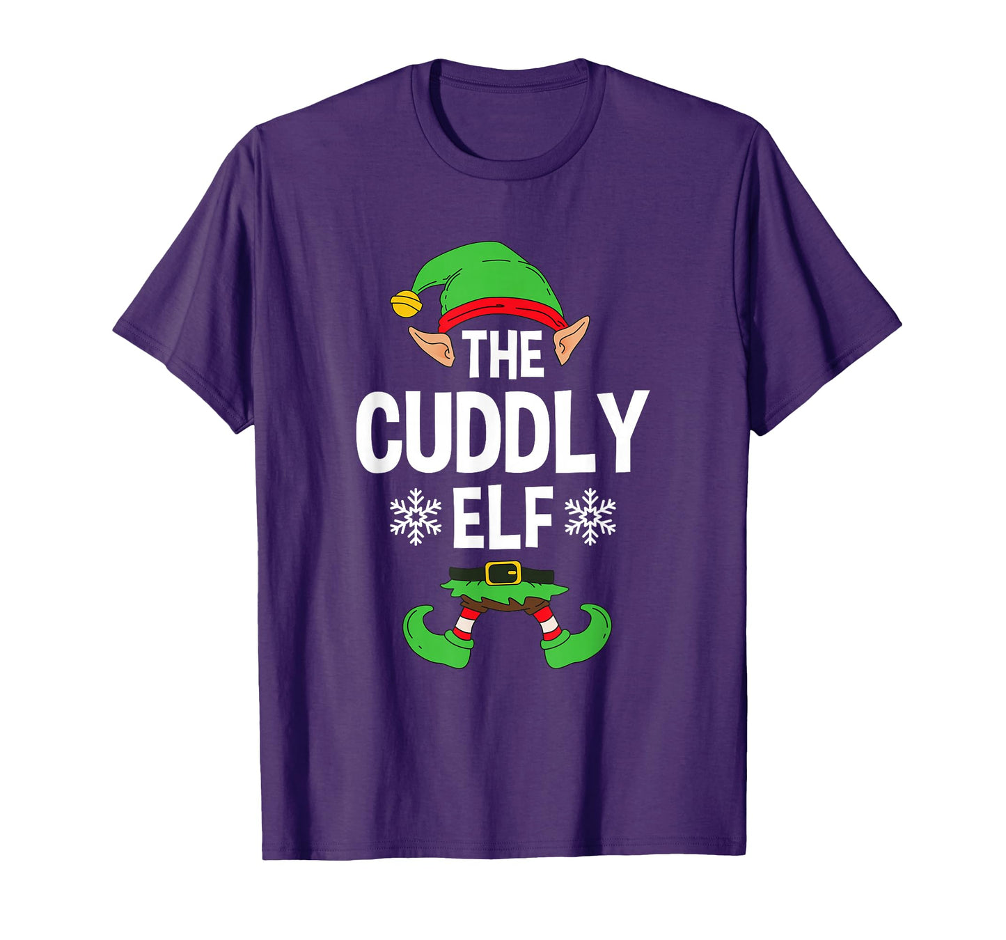 The Cuddly Elf Party Family Group Matching X-Mas Saying T-Shirt