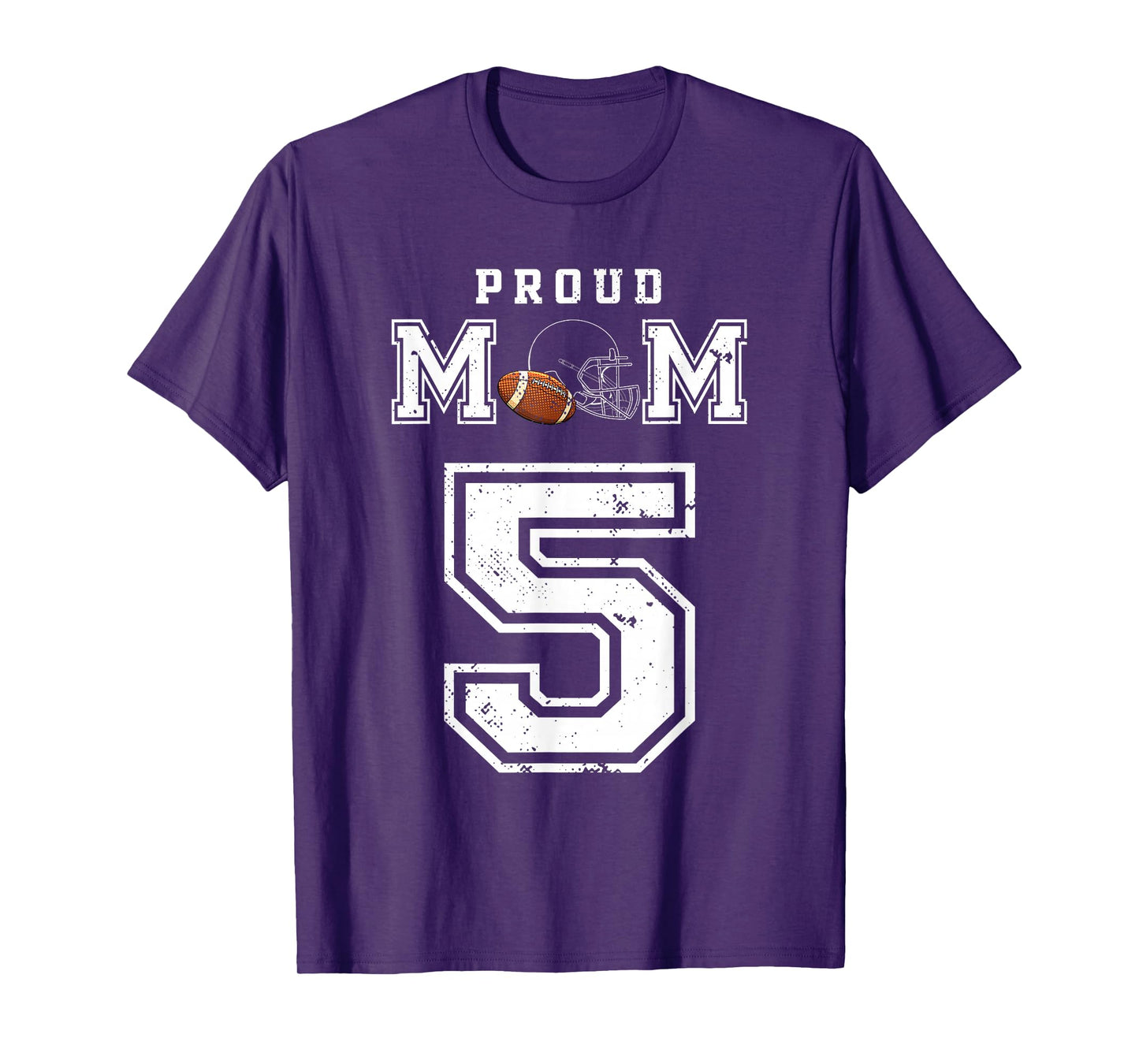 Custom Proud Football Mom Number 5 Personalized For Women T-Shirt