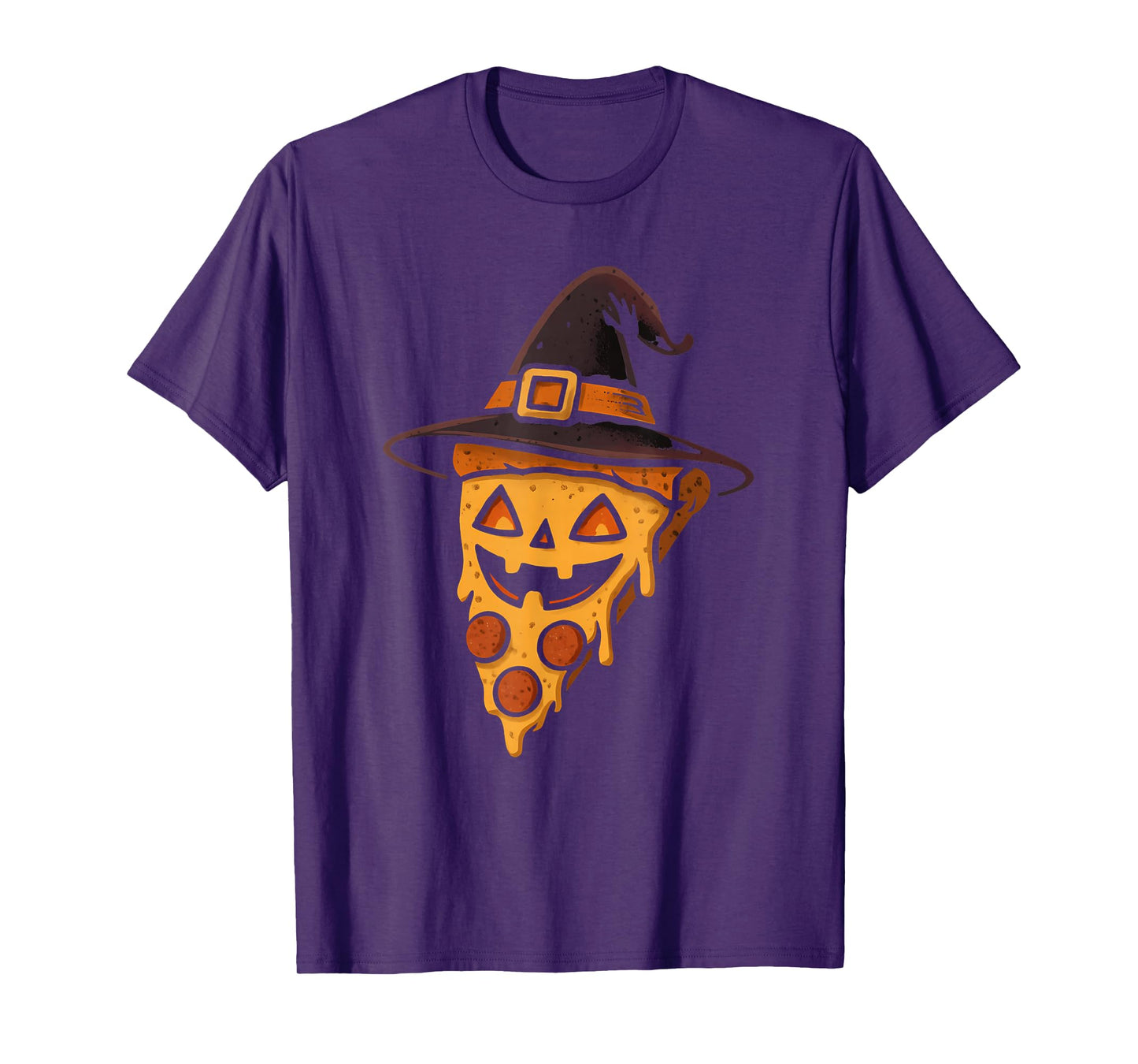 Witch Pizza Pumpkin Face T-Shirt