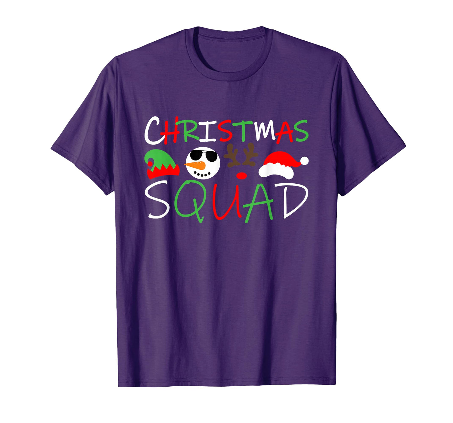 Christmas Squad Reindeer Elf Santa Snowman Xmas Family T-Shirt