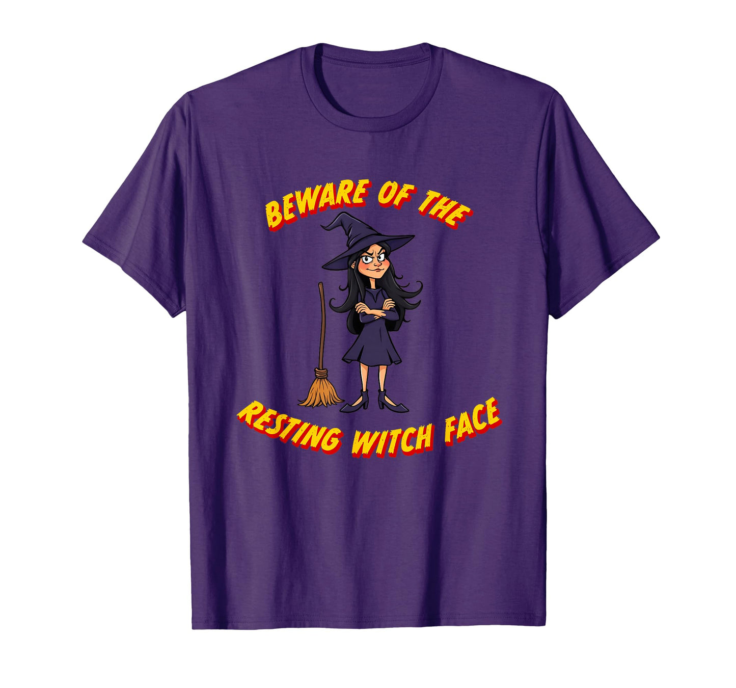 Beware of The Resting Witch Face - Funny Halloween Costume T-Shirt