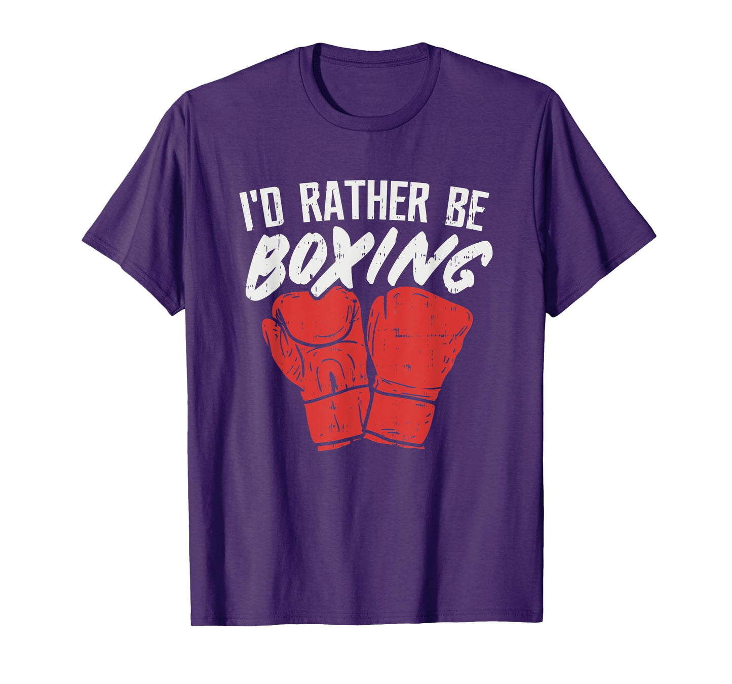 I'd Rather Be Boxing, Graphic Statement with Boxing Gloves T-Shirt