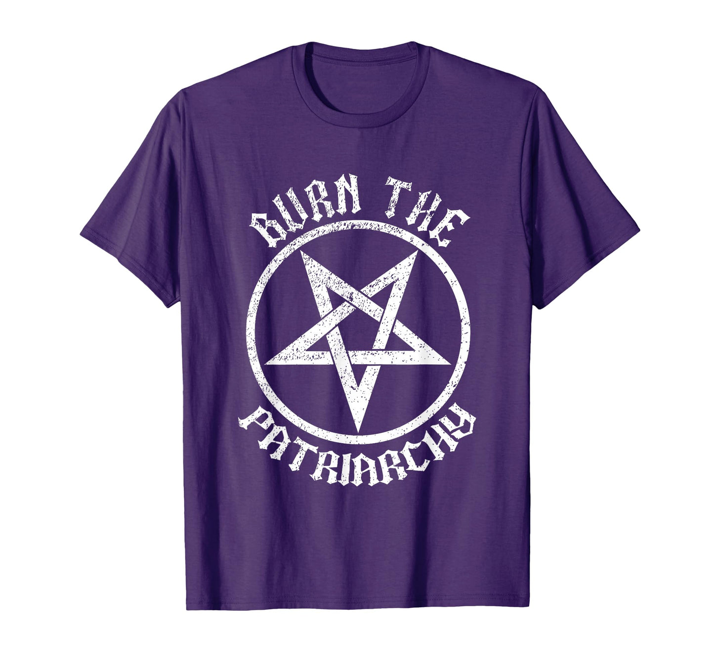 Burn The Patriarchy Feminist Witch Halloween Pentagram T-Shirt