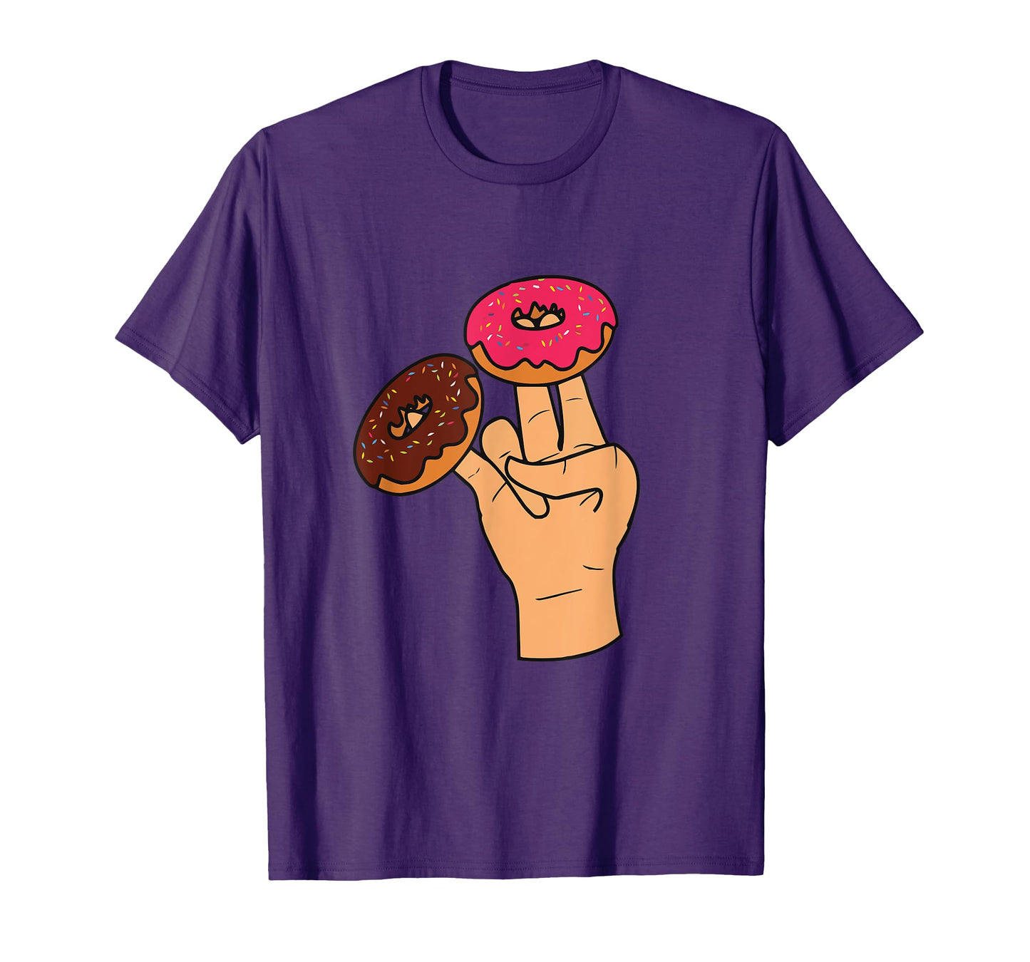 Cool Donuts Cartoon Illustration Novelty Graphic Designs T-Shirt