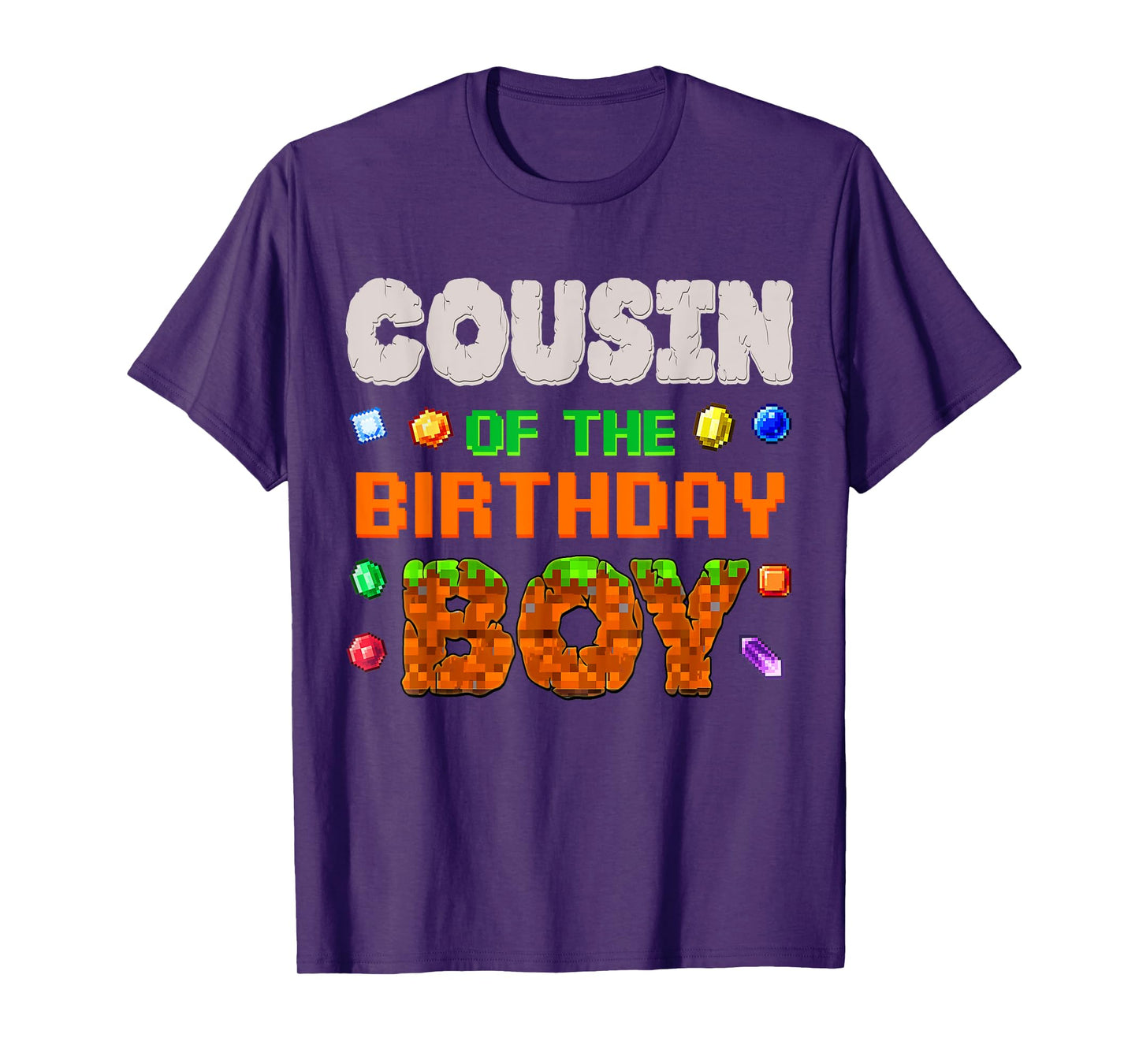 Cousin Of The Birthday Boy Video Game Pixel Number Gamer T-Shirt