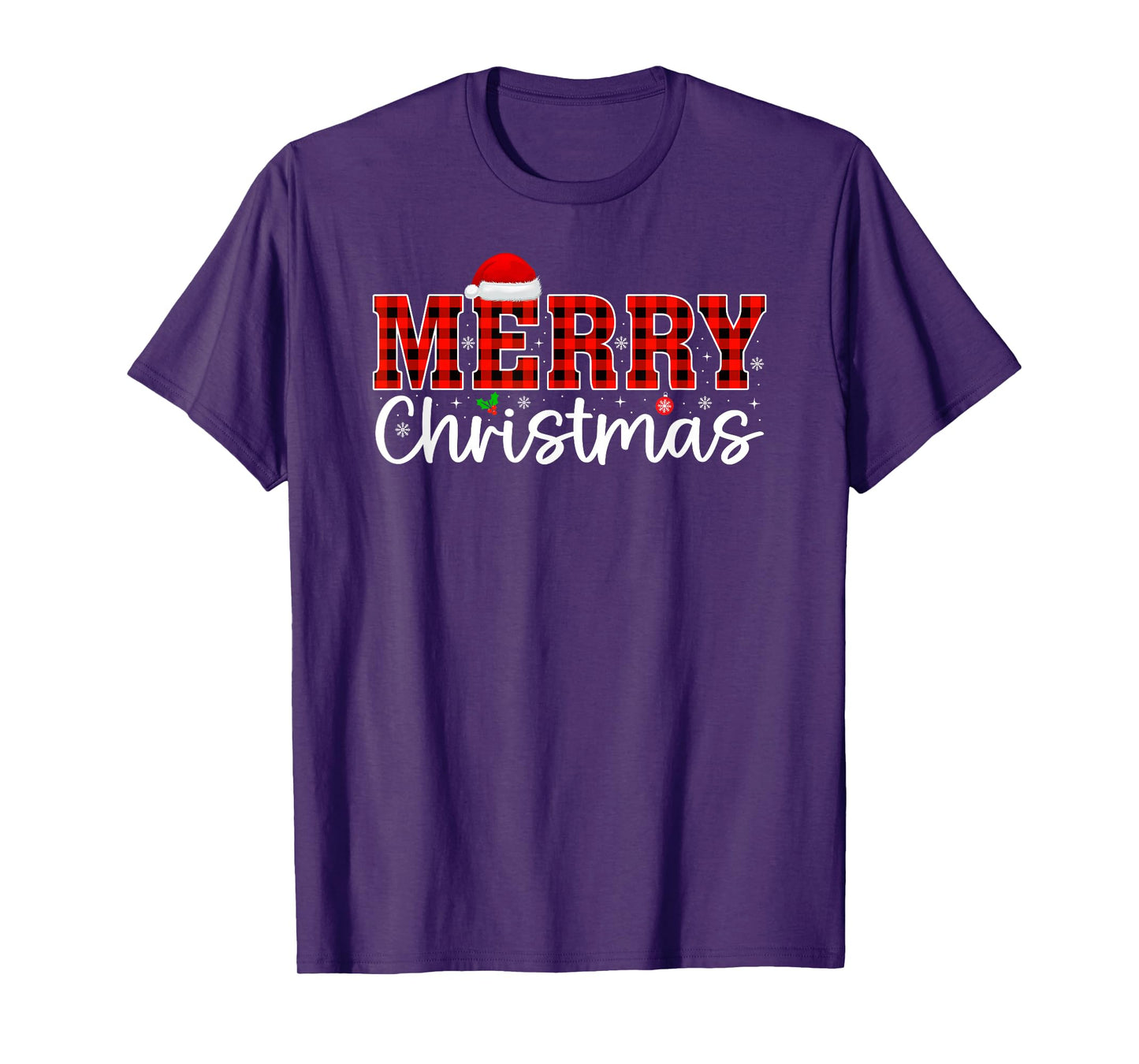 Merry Christmas Matching Group Family Xmas Pajamas Santa Hat T-Shirt