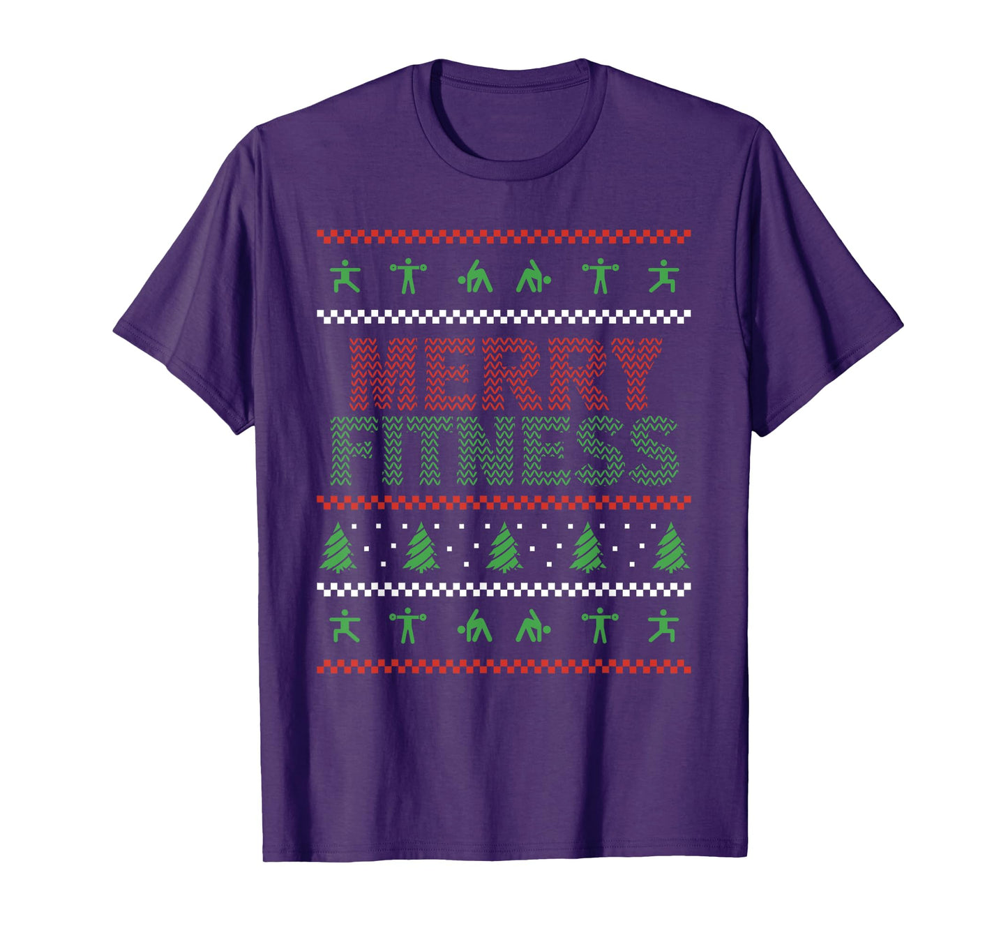 Christmas Gym Workout Ugly Christmas Merry Fitness T-Shirt