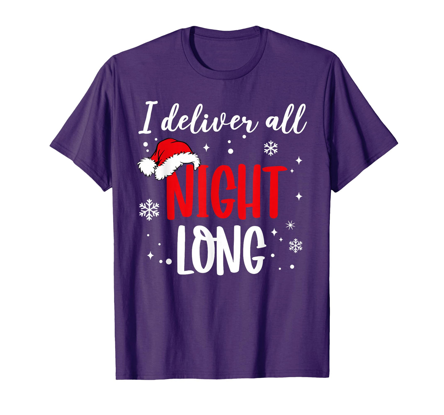 I Deliver All Night Long Christmas Couples Pajamas Holiday T-Shirt