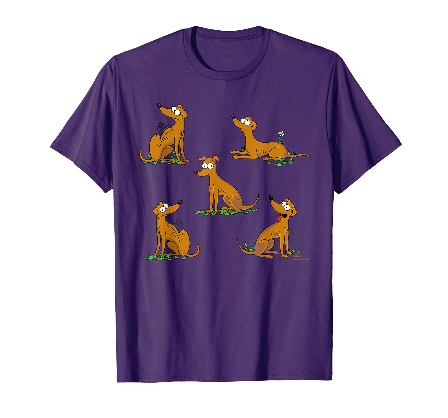 The Simpsons Santa's Little Helper Poses Pet Dog Parent T-Shirt