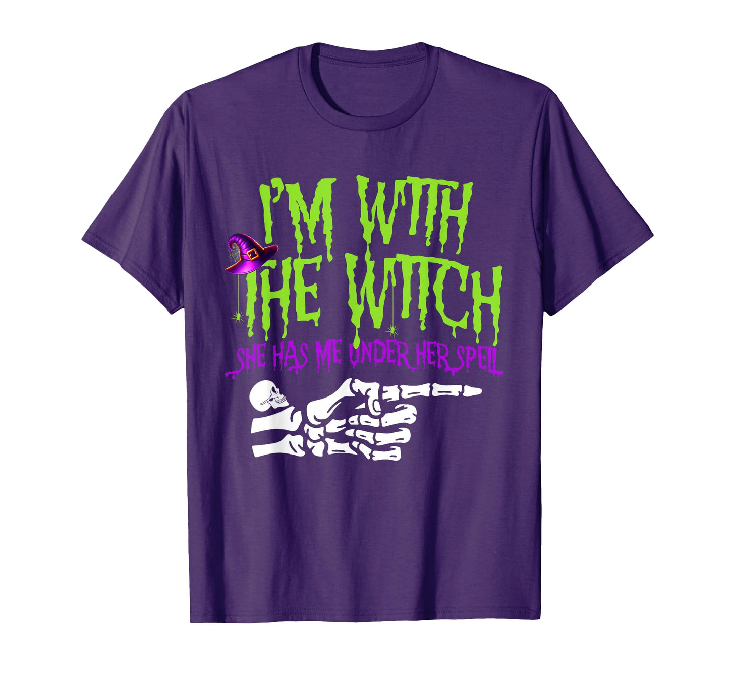 I'm with The Witch Funny Halloween Couple Costume Party T-Shirt