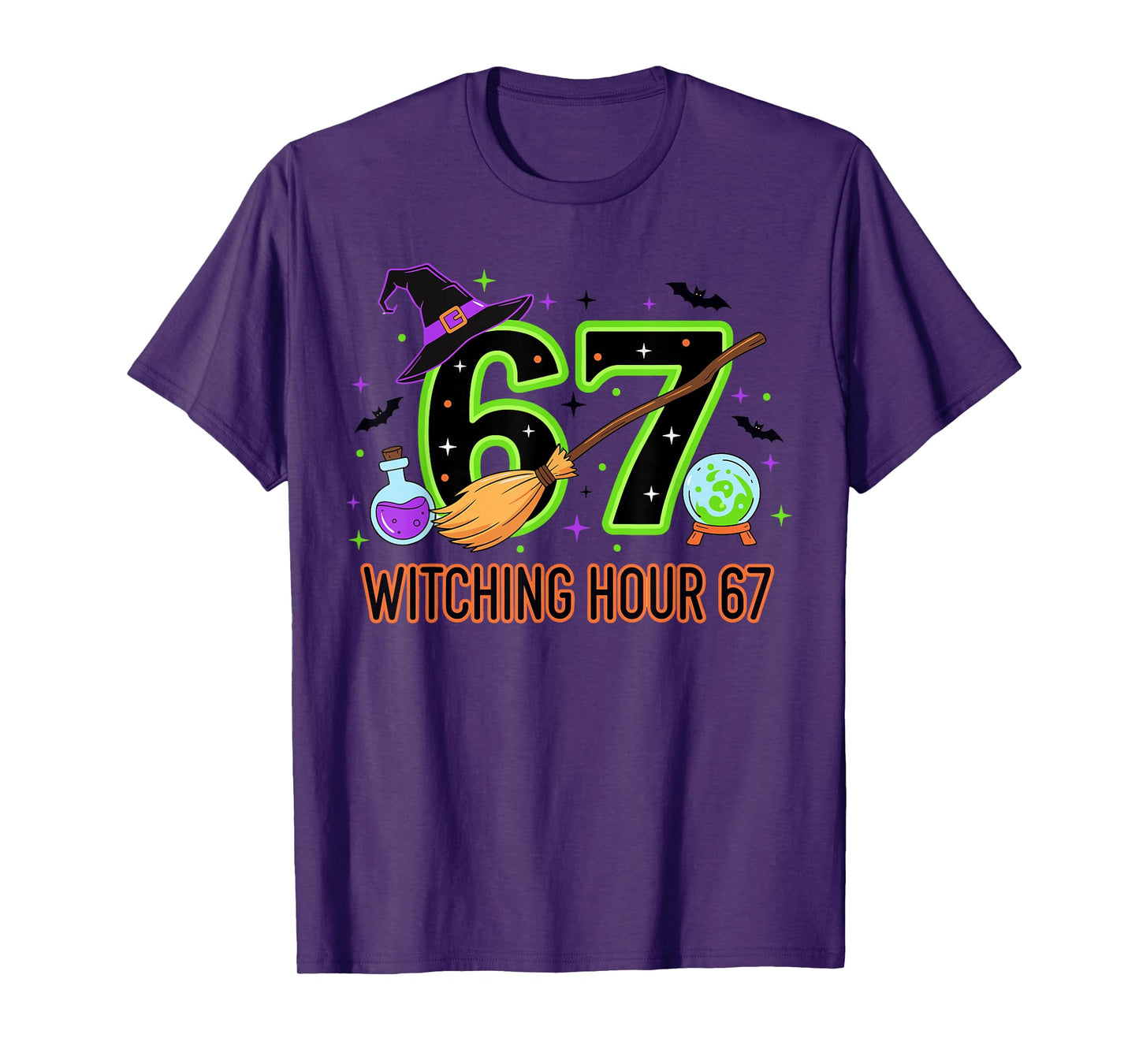 Witching Hour 67 Funny Spooky Halloween Magic T-Shirt