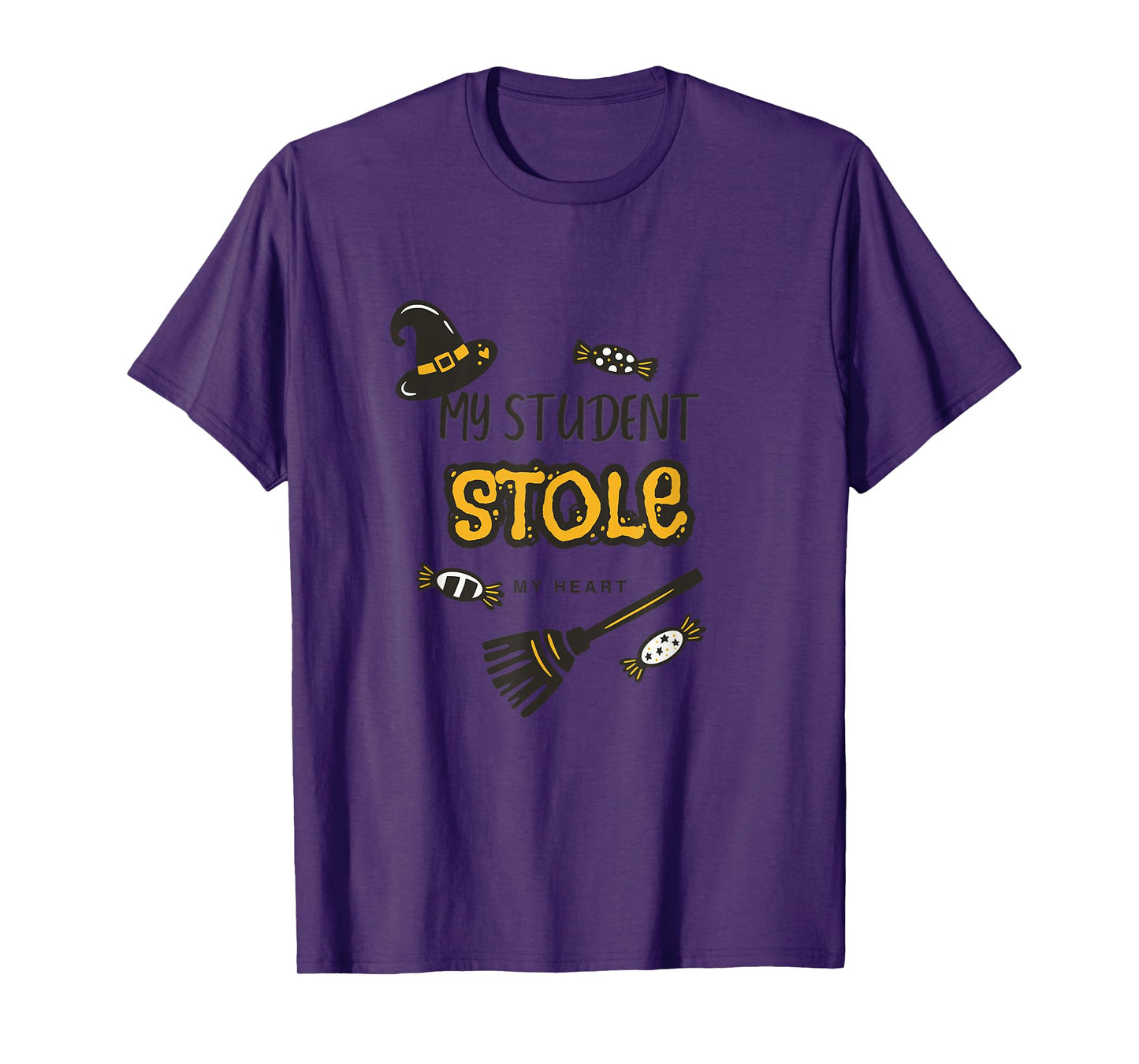 My Student Stole My Heart Cute Teacher Halloween Design T-Shirt