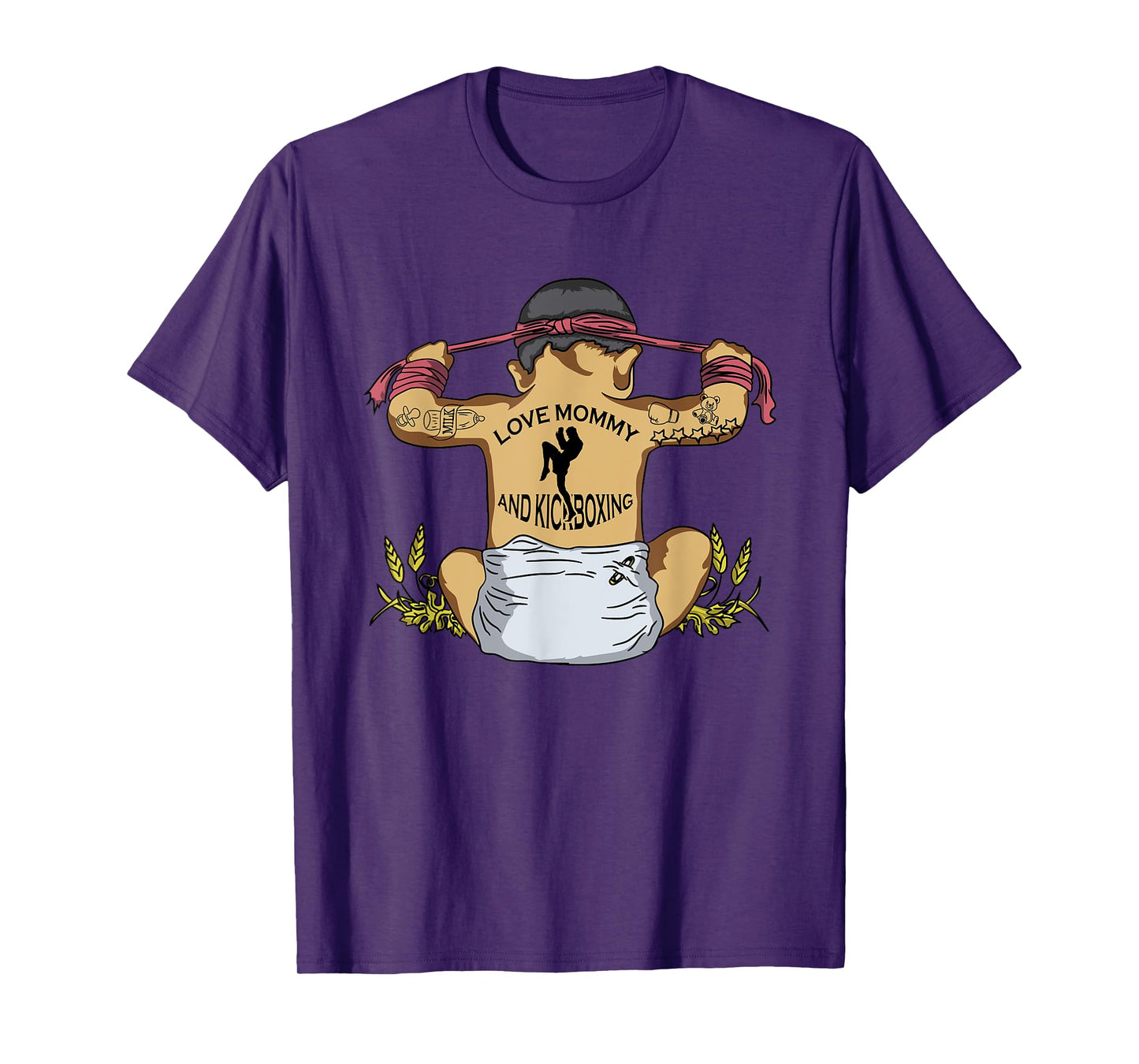 Kickboxing Muay Thai Training Fitness Baby Love Mommy Gift T-Shirt