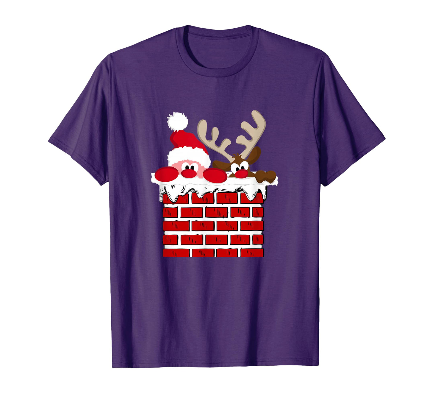 Santa Claus and Reindeer Merry Christmas T-Shirt