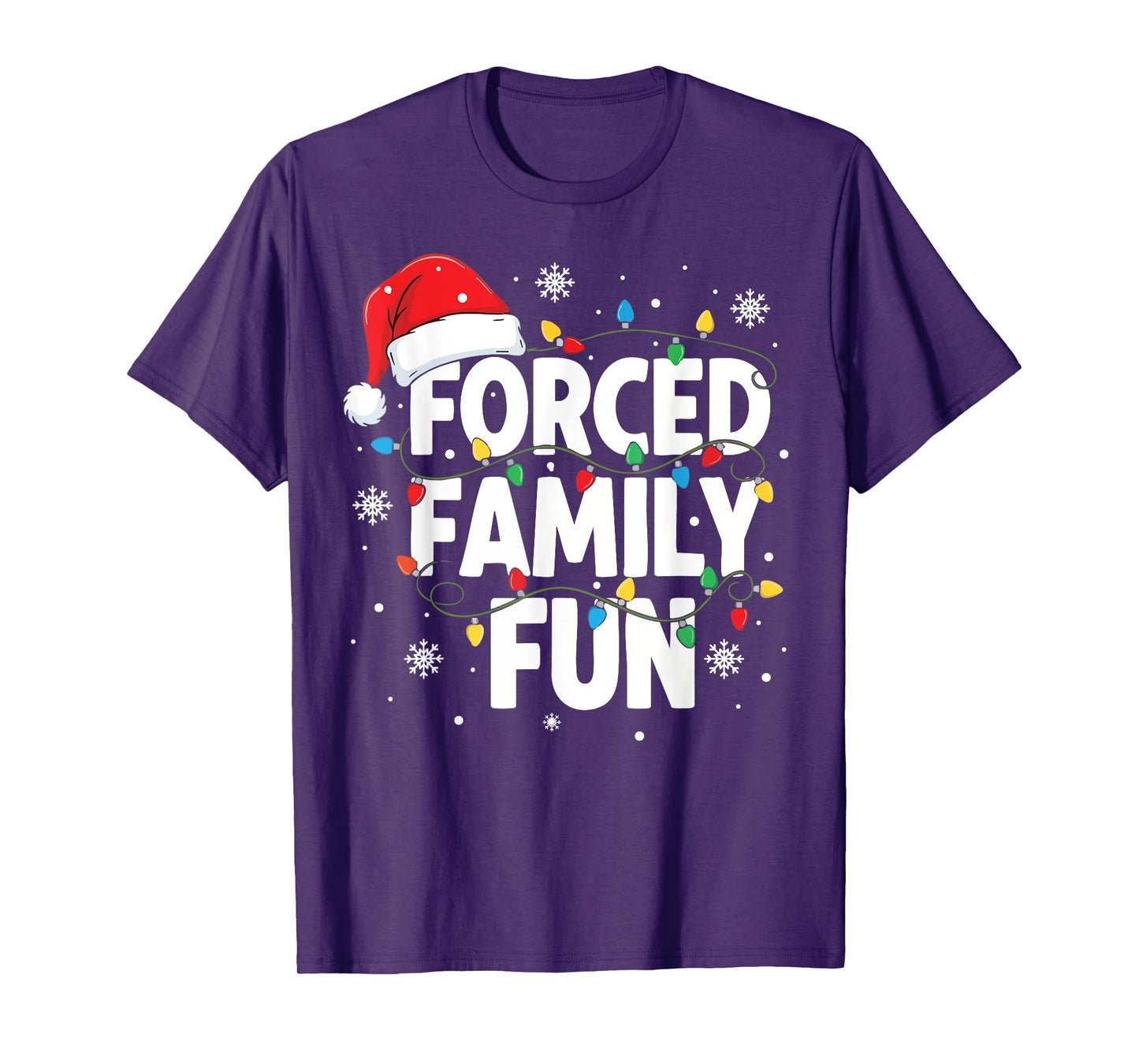 Forced Family Fun Shirt Men Women Kids Christmas Pajamas T-Shirt