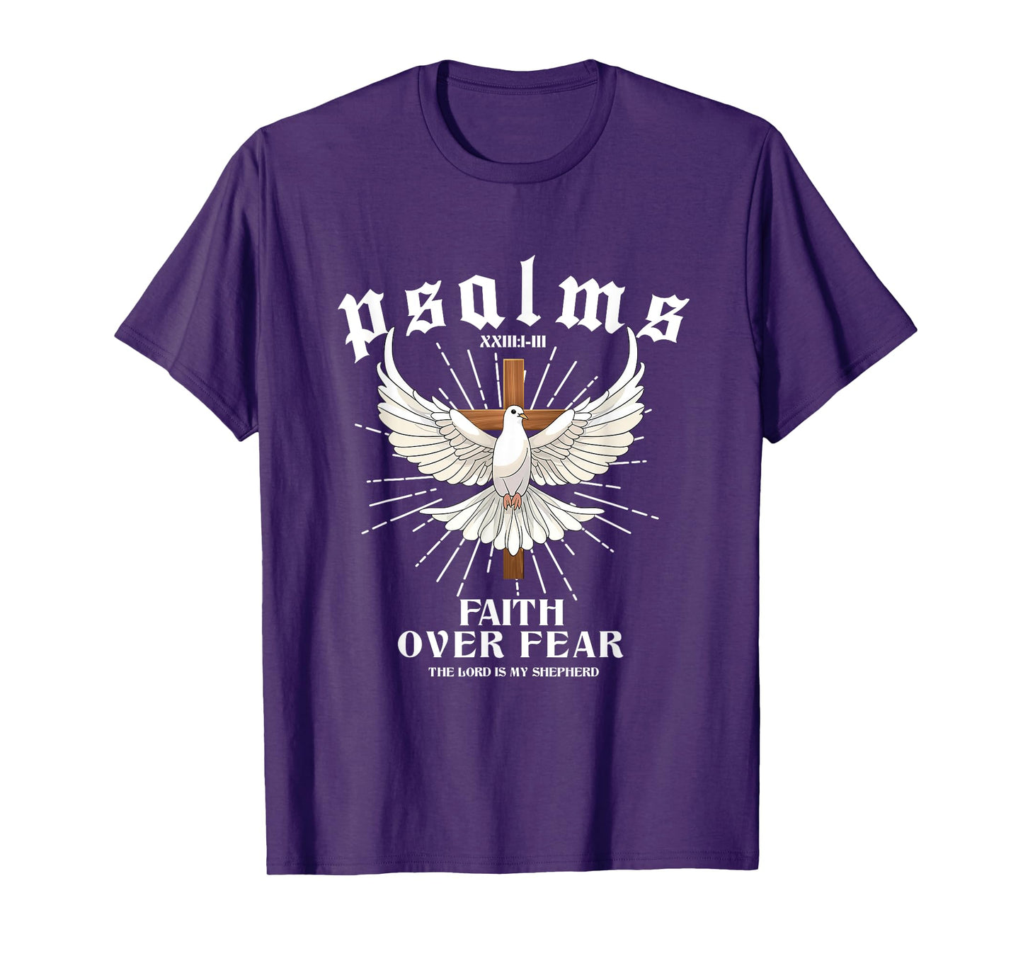 Vintage Faith Over Fear Bible Verse Aesthetic Christian T-Shirt