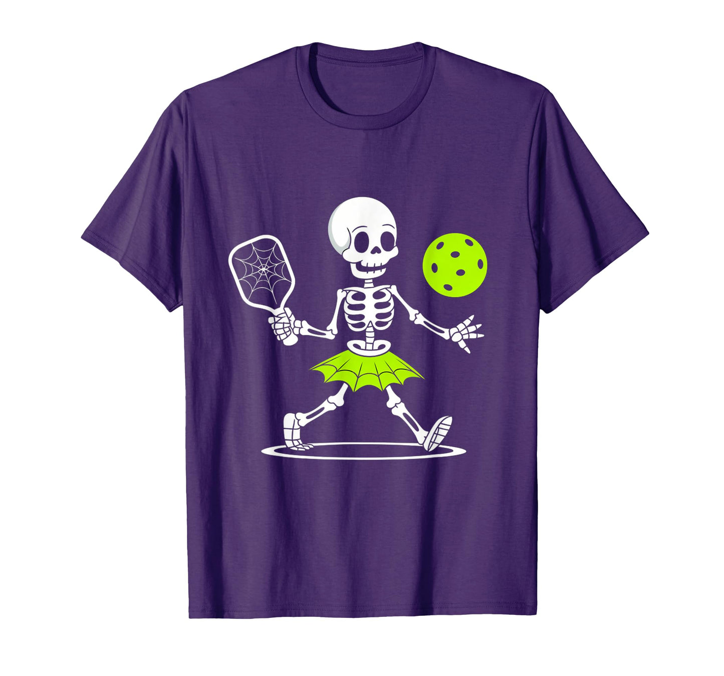 Spooky Pickleball Halloween Skeleton Women T-Shirt