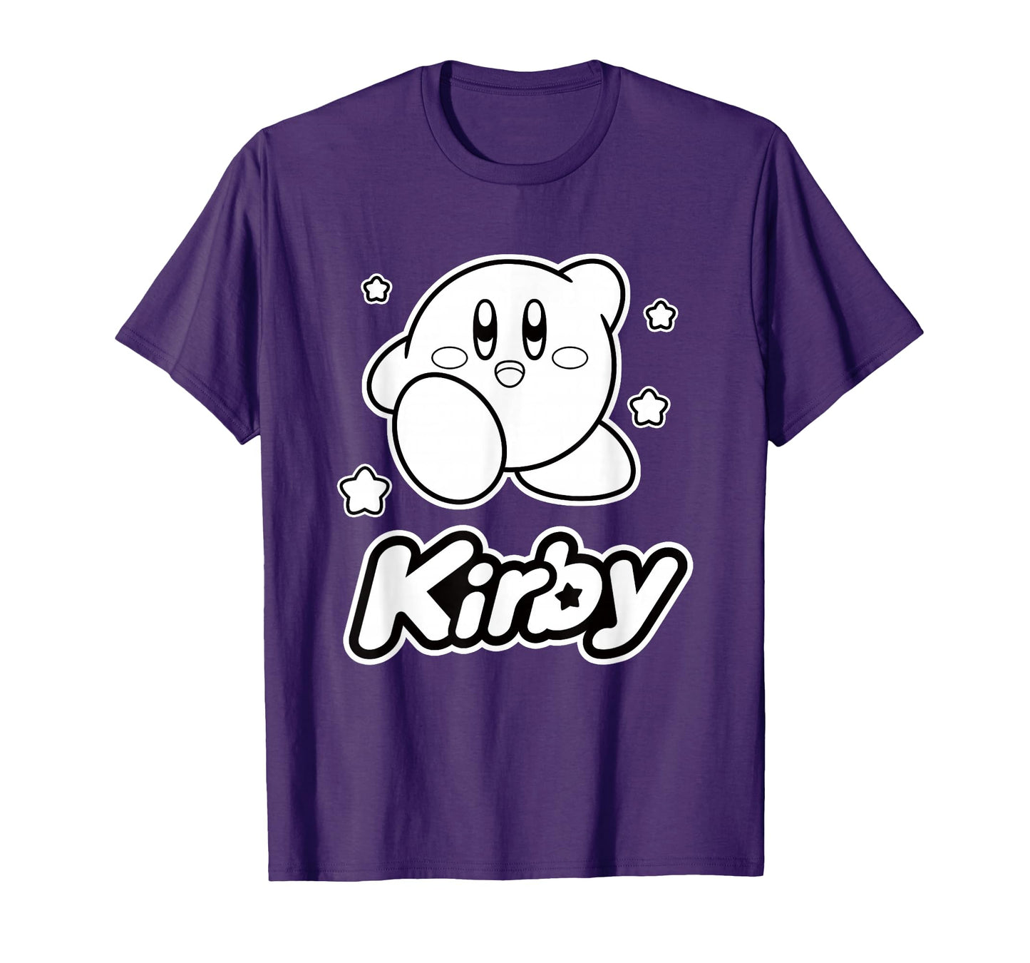 Kirby Stars Black & White Big Character Portrait T-Shirt