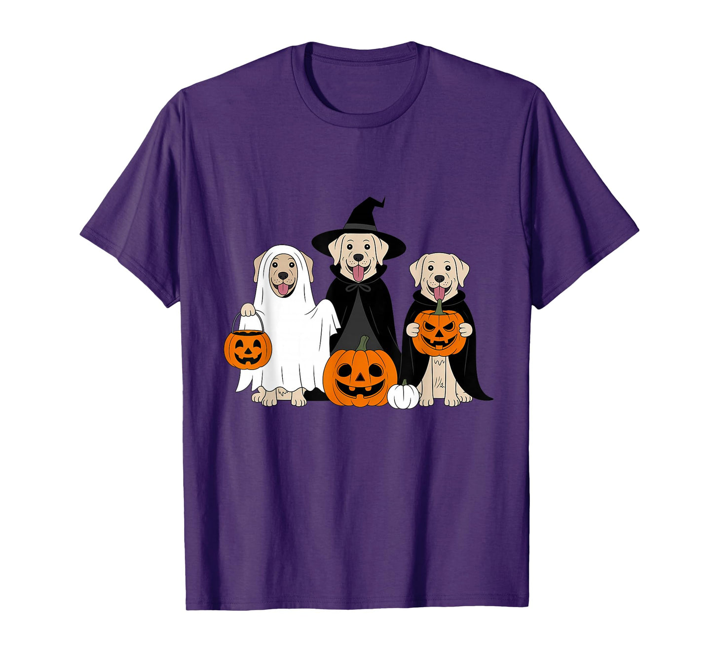 Cute Halloween Dogs with Pumpkins T-Shirt