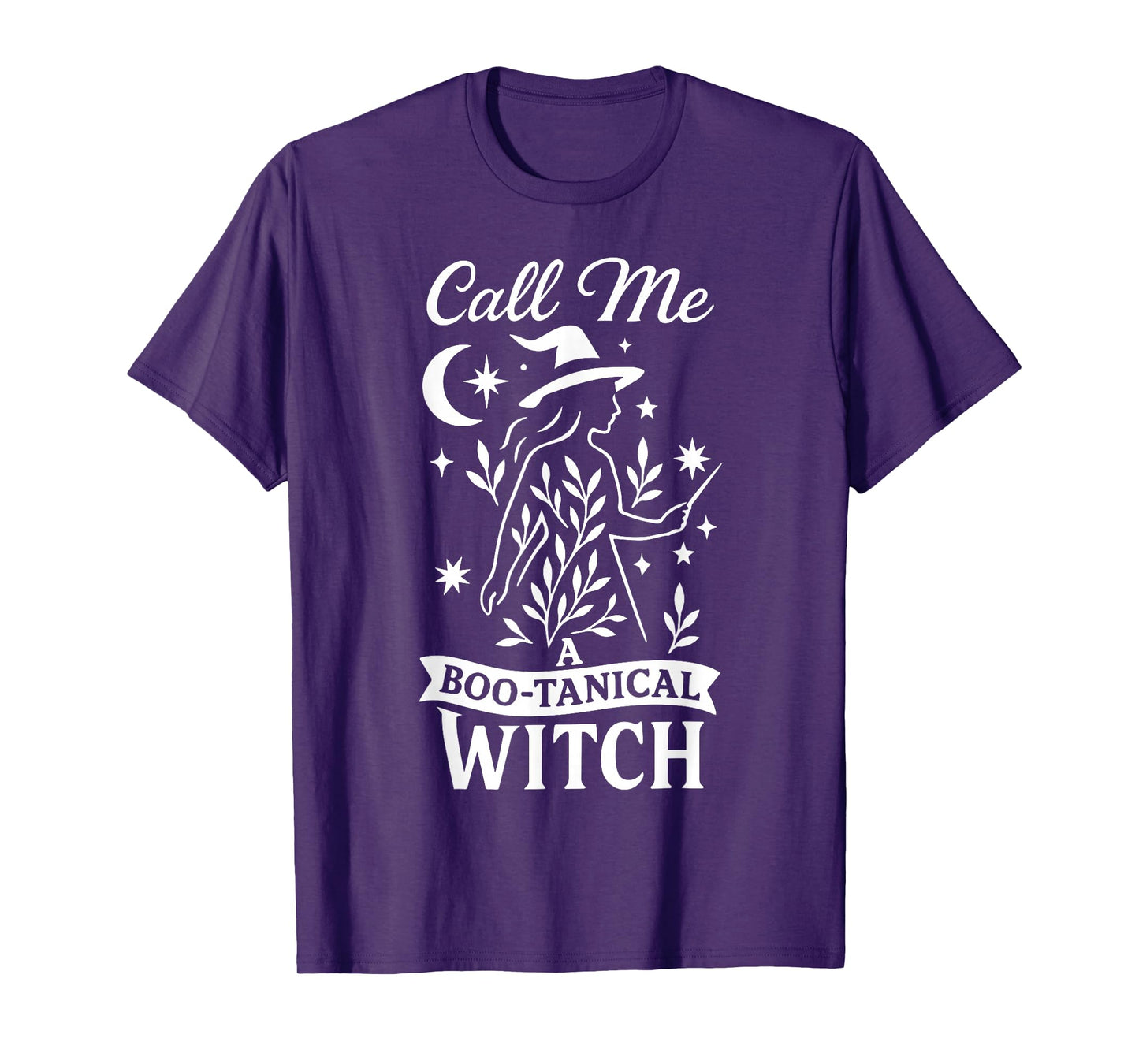 Call Me A Boo-Tanical Witch Halloween T-Shirt