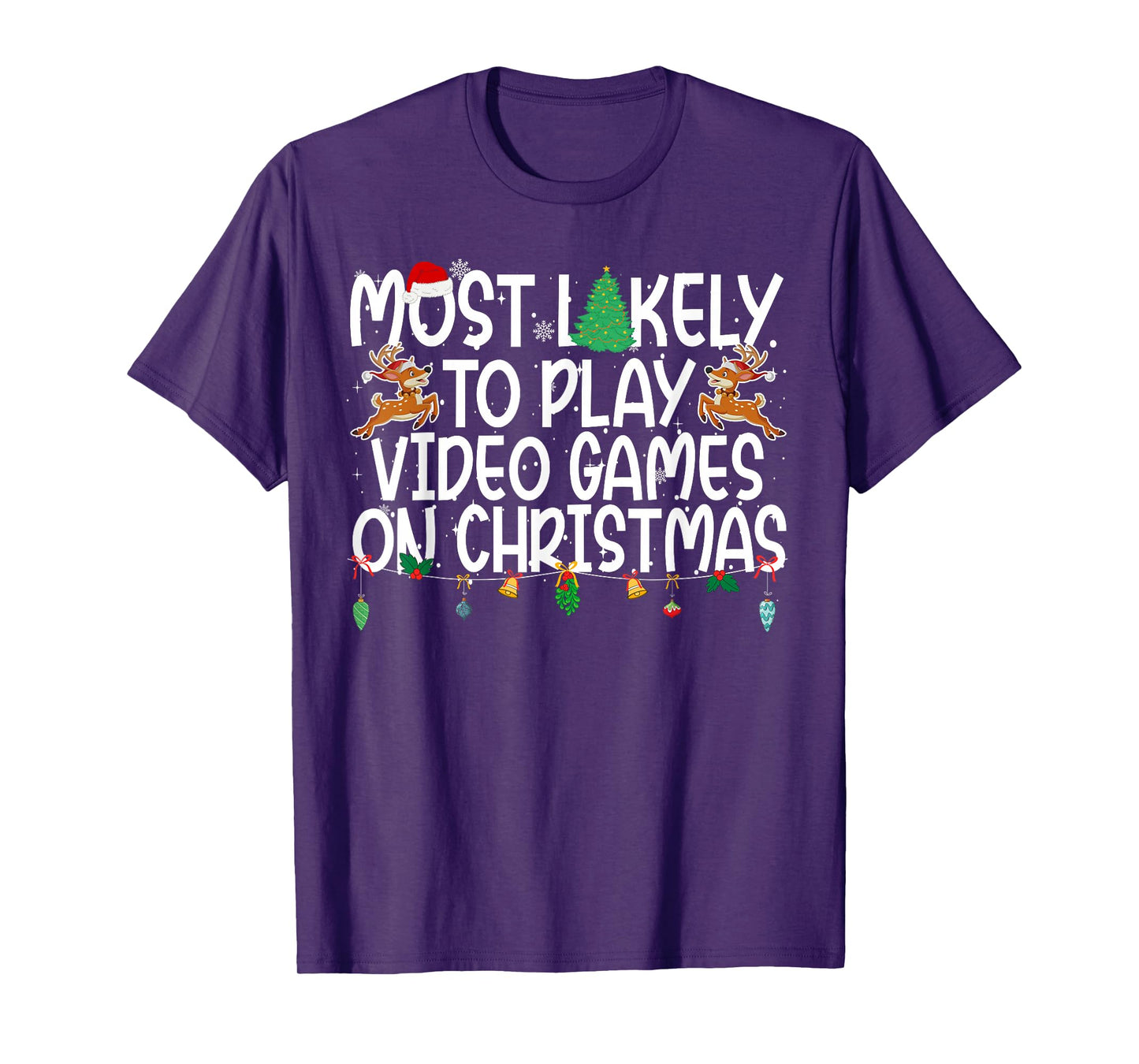 Family Xmas Most Likely to Play Video Games On Christmas T-Shirt