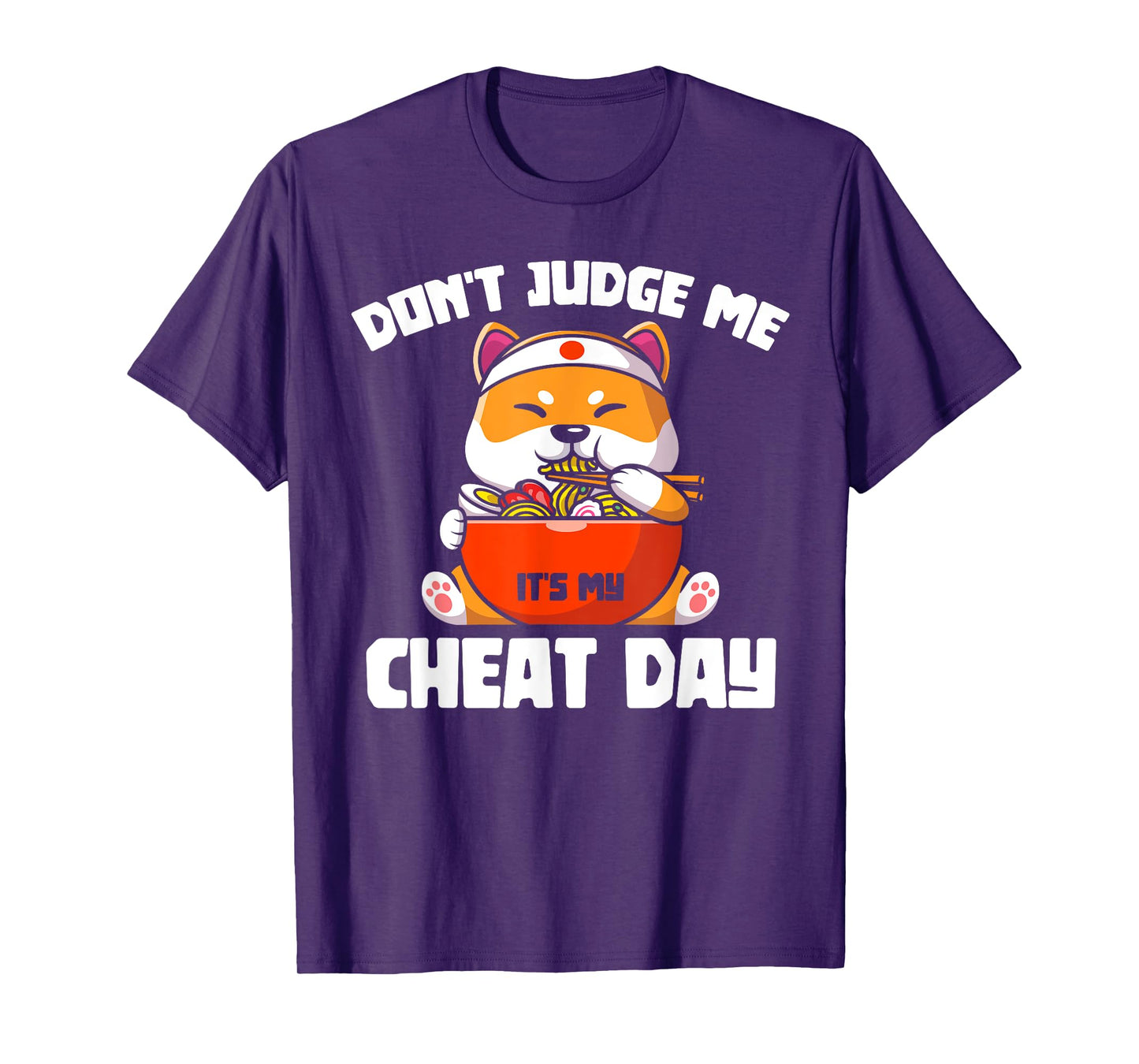 Funny Animal Lover Gift Cute Cat Gym Workout Cheat Day T-Shirt