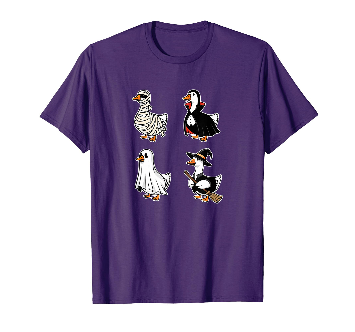 Geese Costume Mummy Vampire Ghost Witch Funny Halloween T-Shirt