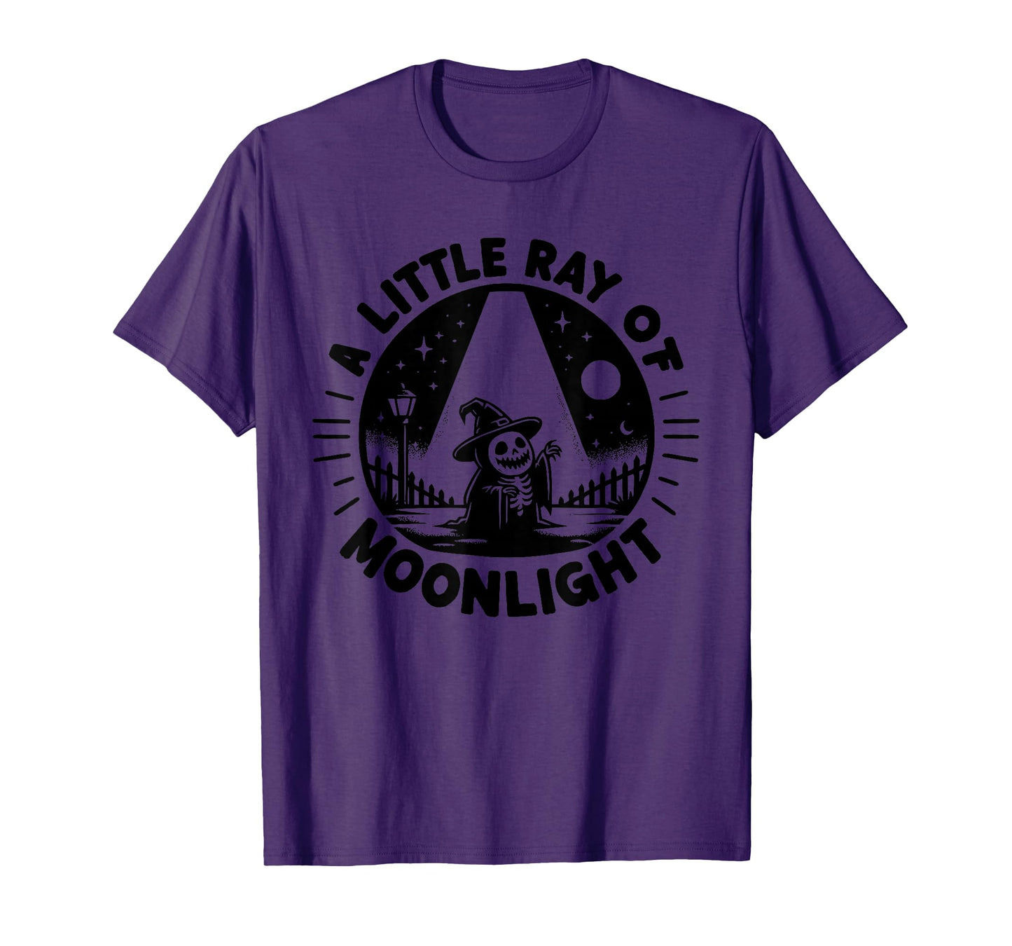 Cute Witch Halloween Ray of Moonlight T-Shirt