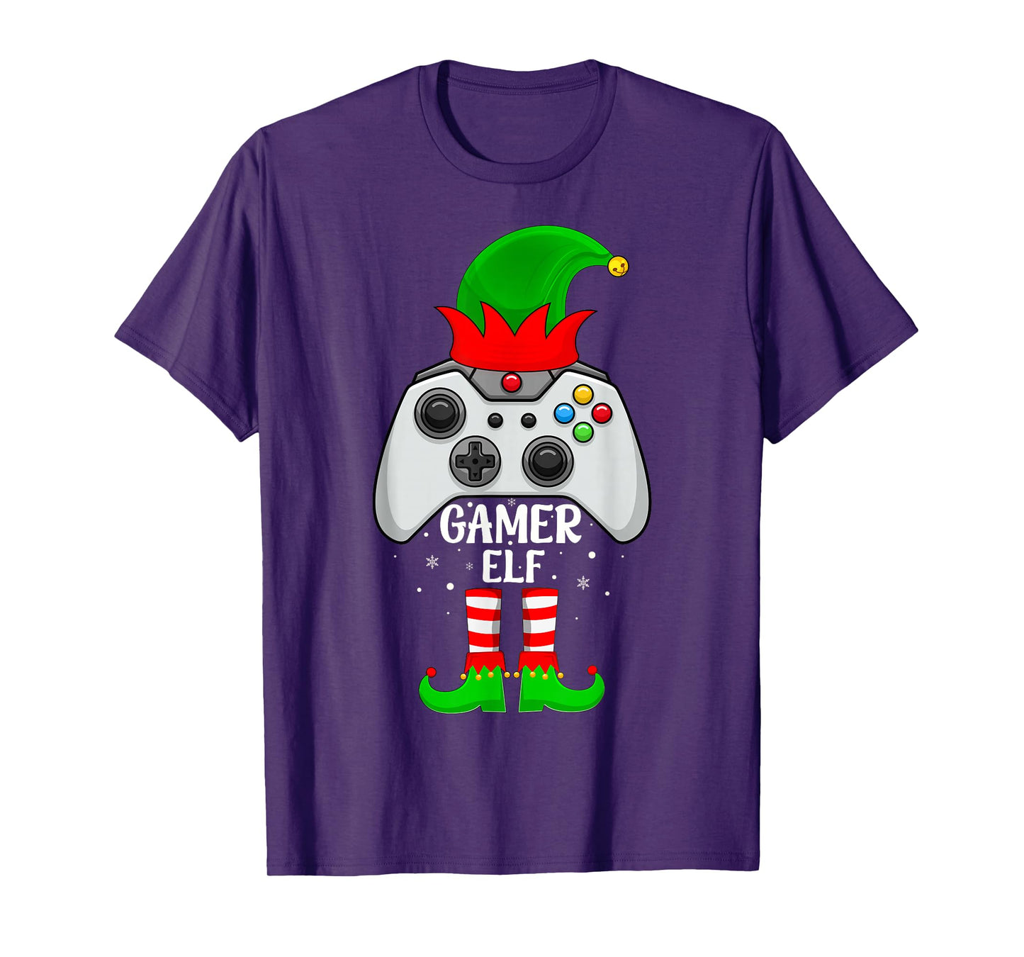 Gamer Elf Christmas Family Group Video Game Elf Squad Xmas T-Shirt