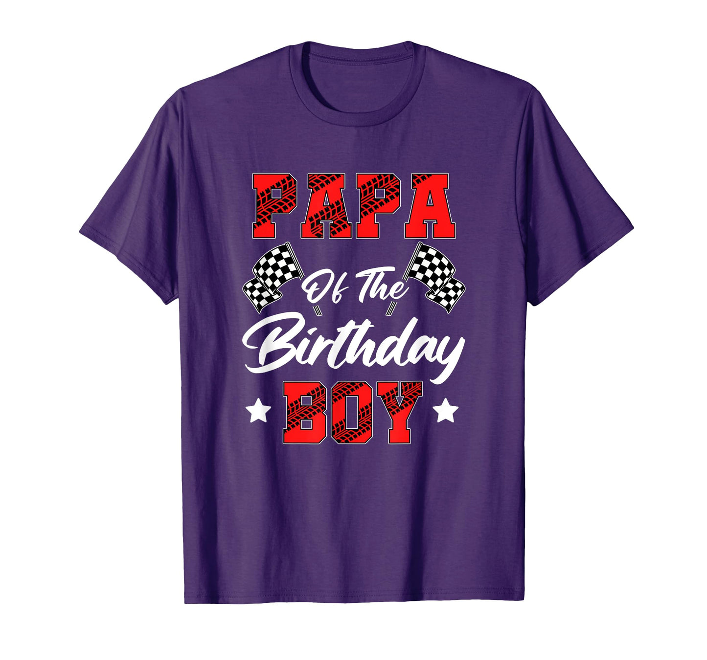 Race Car Papa Of The Birthday Boy Racing Family Pit Crew T-Shirt