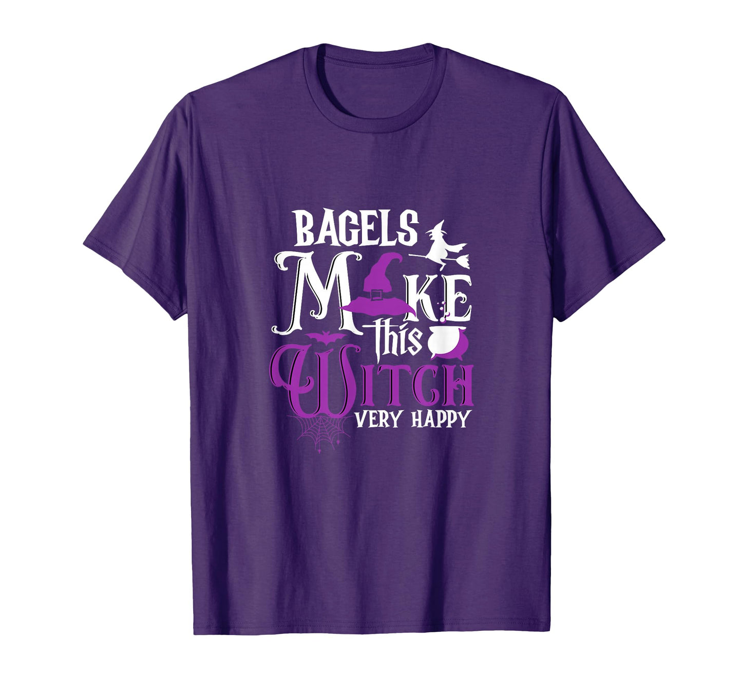 Funny Witch Bagels Lover Foodie Halloween Humor T-Shirt