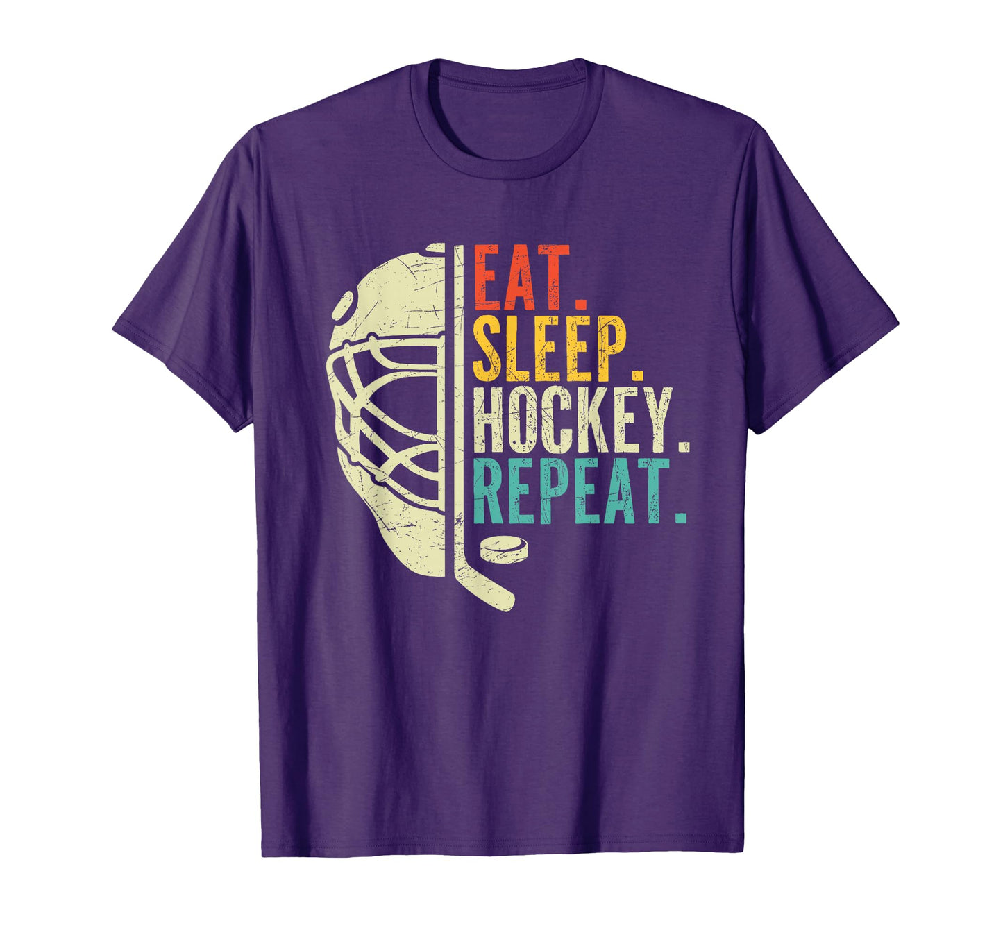 Eat Sleep Hockey Repeat Funny Boys Hockey Player T-Shirt