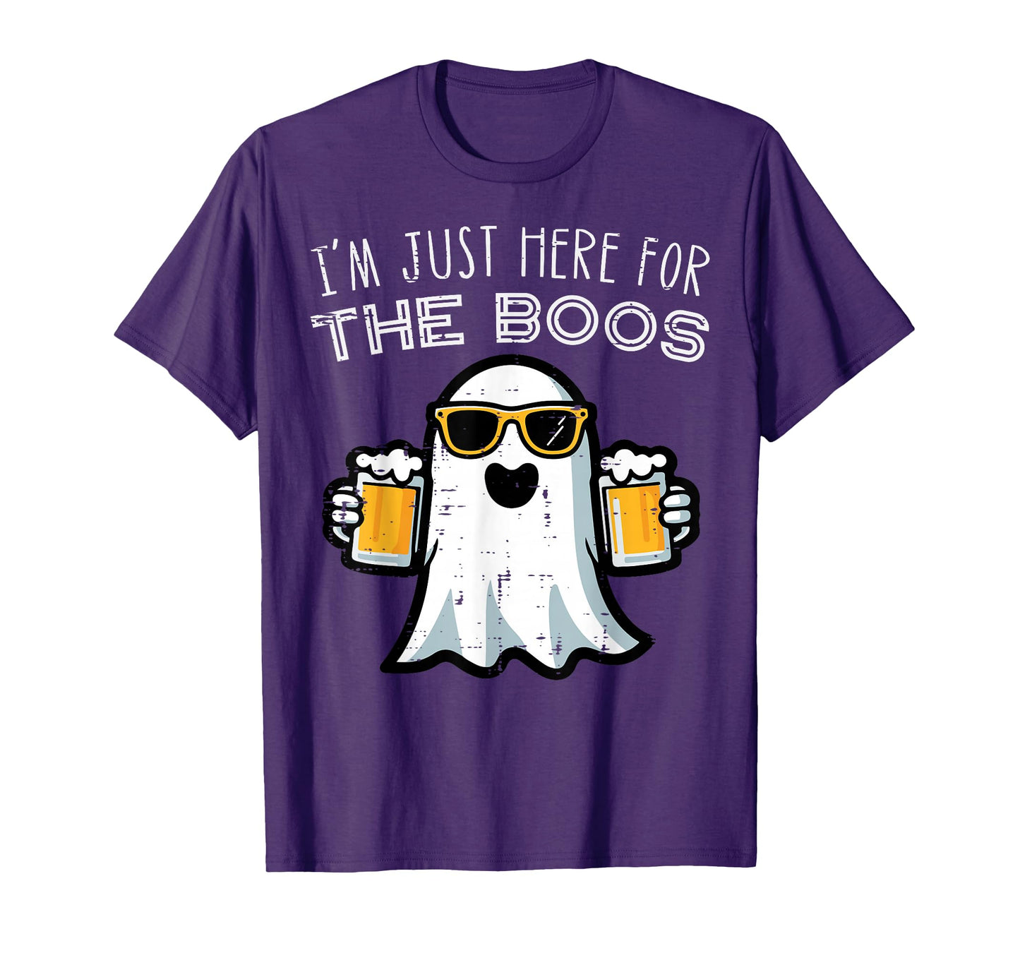 Halloween Ghost Here for Boos Funny Costume Dad Men Women T-Shirt
