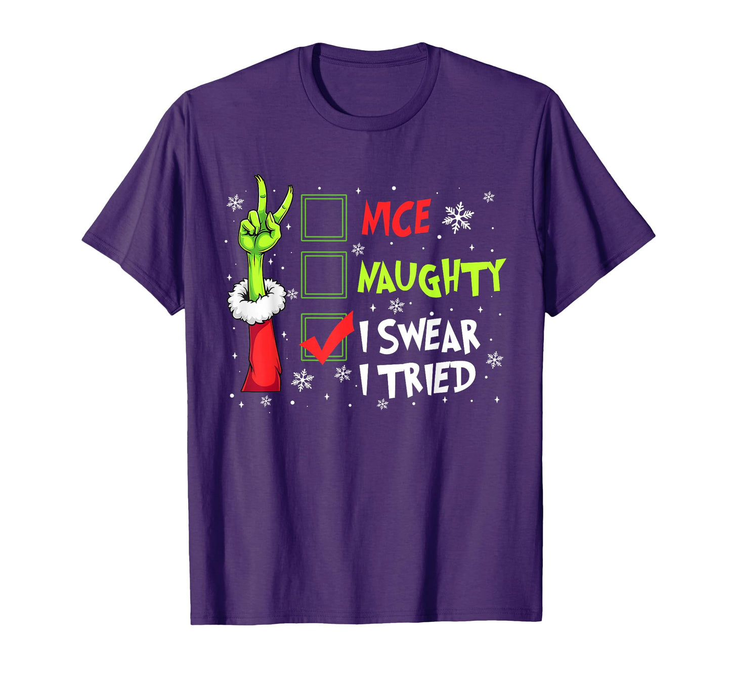 Nice Naughty List Funny Christmas for Men Woman Kid T-Shirt
