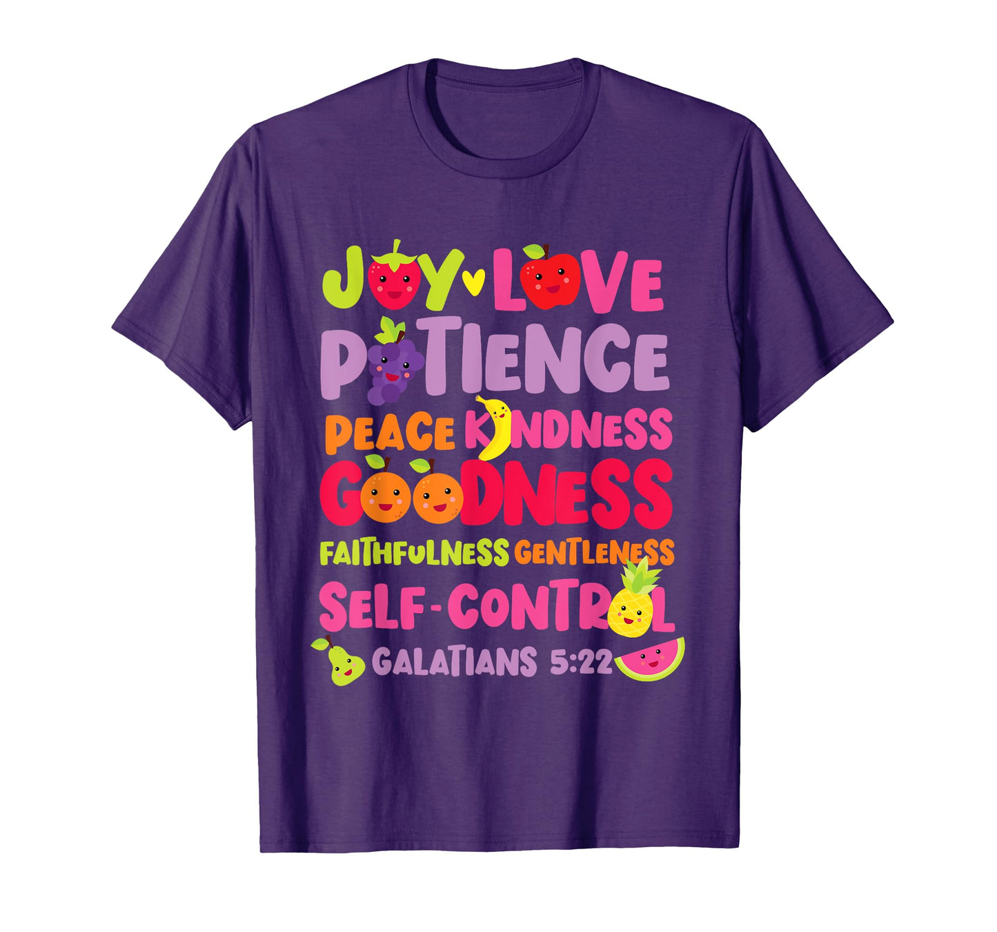 Christian Bible Verse Fruit Of The Spirit Galatians 5:22 T-Shirt