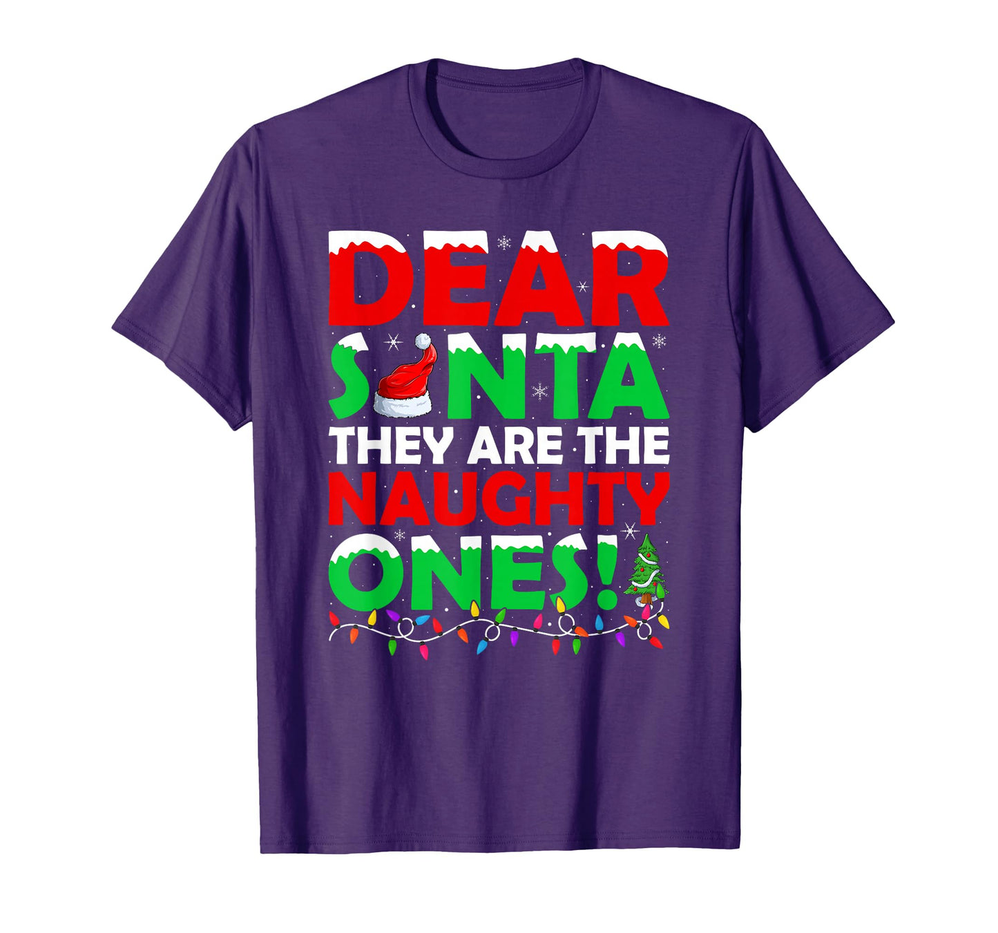 Dear Santa They are The Naughty Ones Funny Christmas T-Shirt