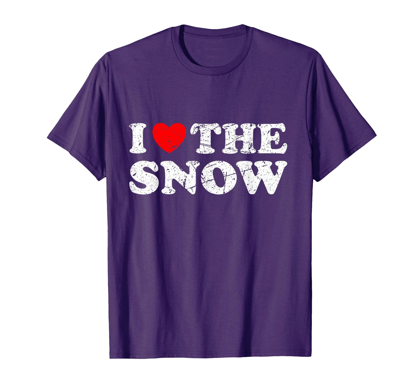 Distressed I Heart The Snow I Love The Snow T-Shirt