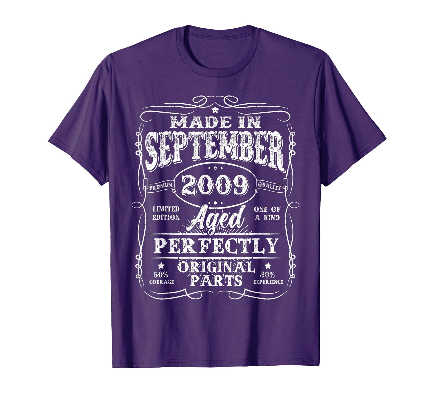 16 Year Old Made In September 2009 Vintage 16th Birthday Boy T-Shirt