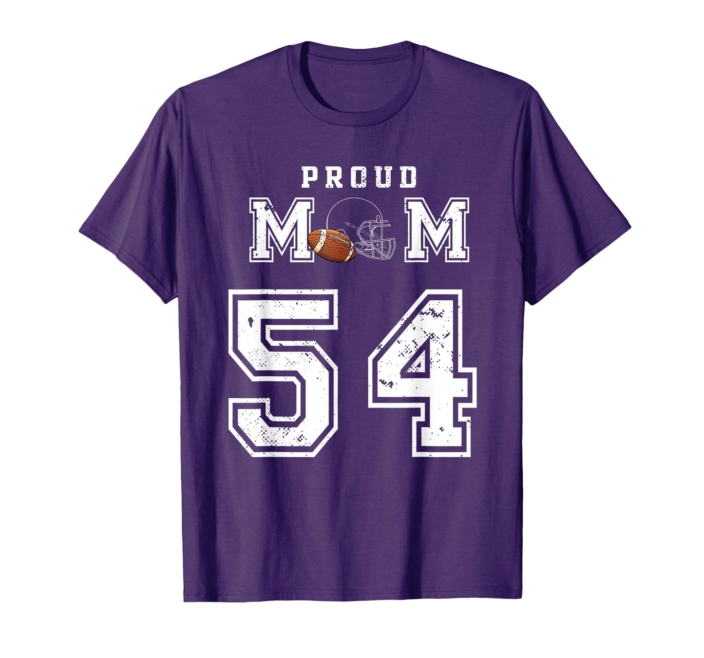 Custom Proud Football Mom Number 54 Personalized For Women T-Shirt