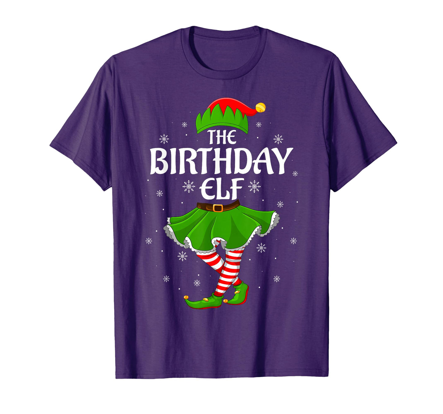Birthday Elf Christmas Family Girls Women Elf Squad Xmas T-Shirt