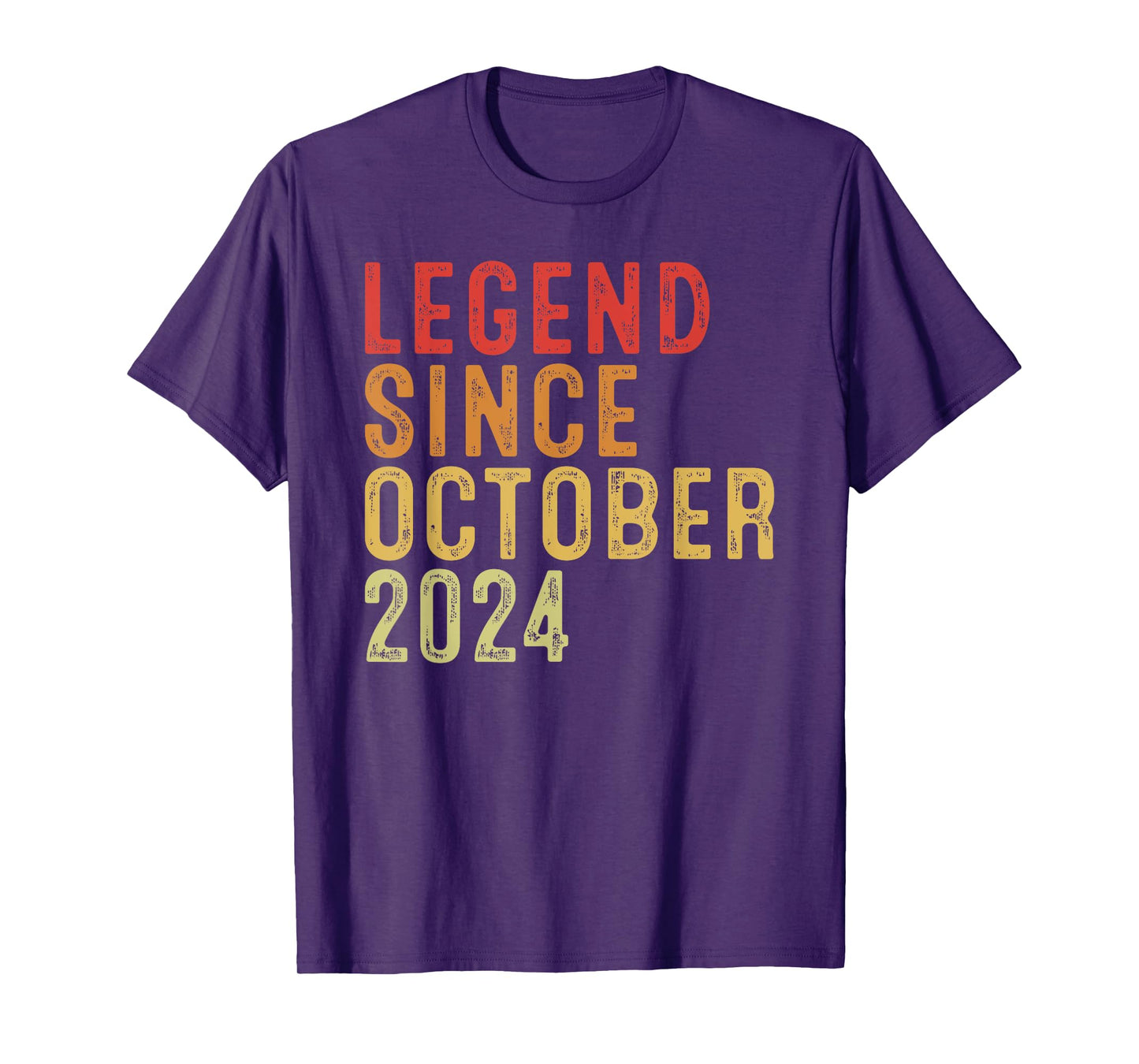 Legend Since October 2024 Vintage 2024 Birth Of Birthday T-Shirt