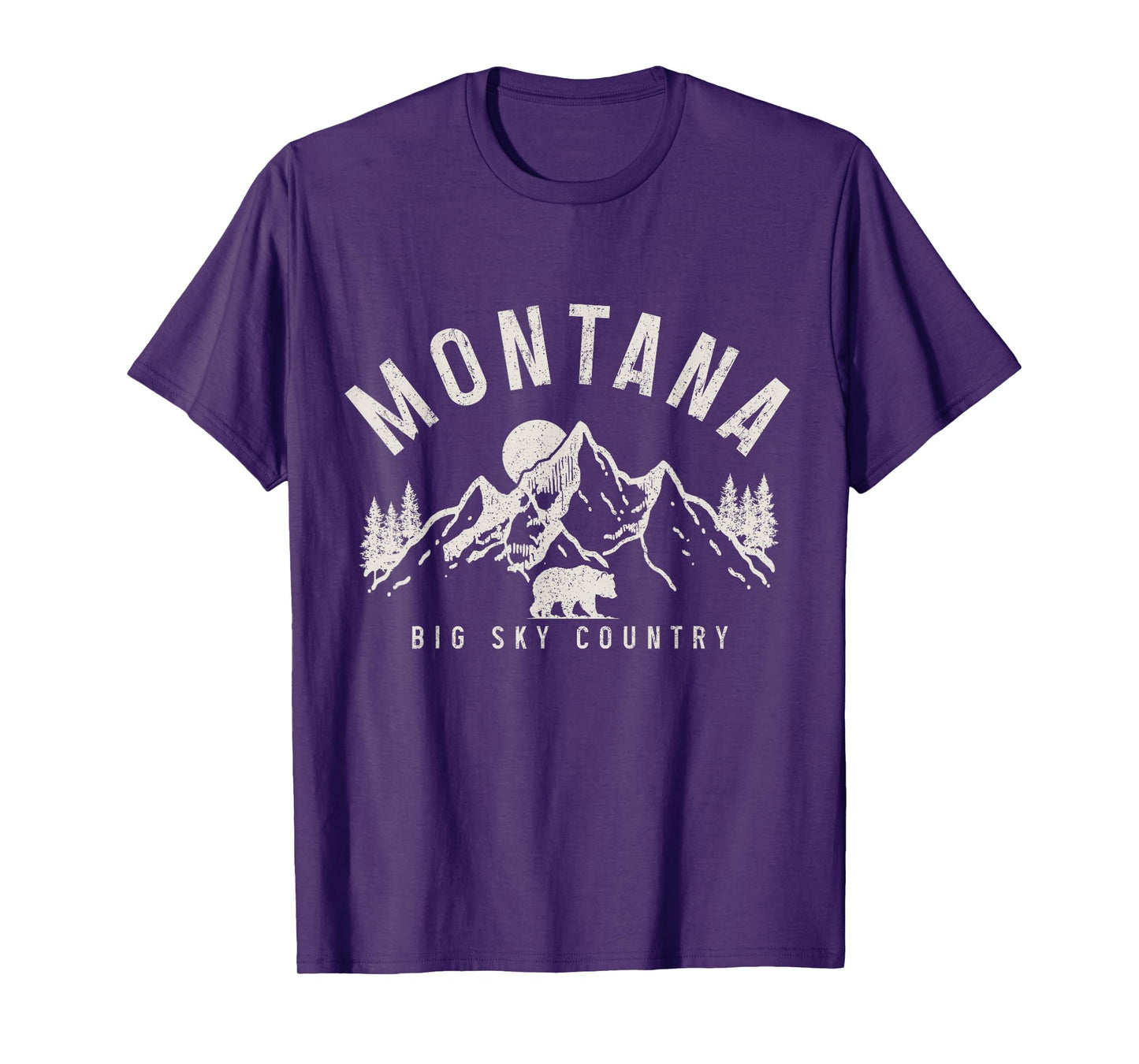 Montana Vintage Mountains Bear Nature Lover T-Shirt