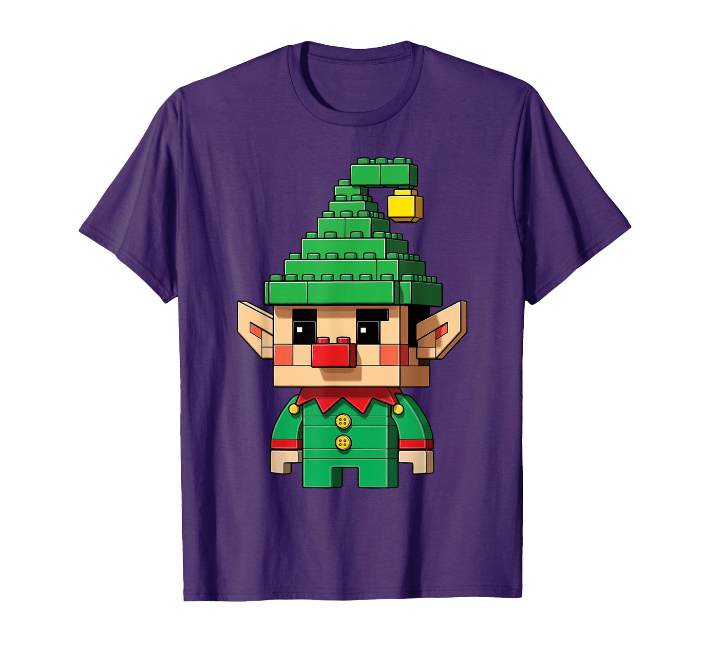 Christmas Elf Block Building Builder Brick Master Builder T-Shirt