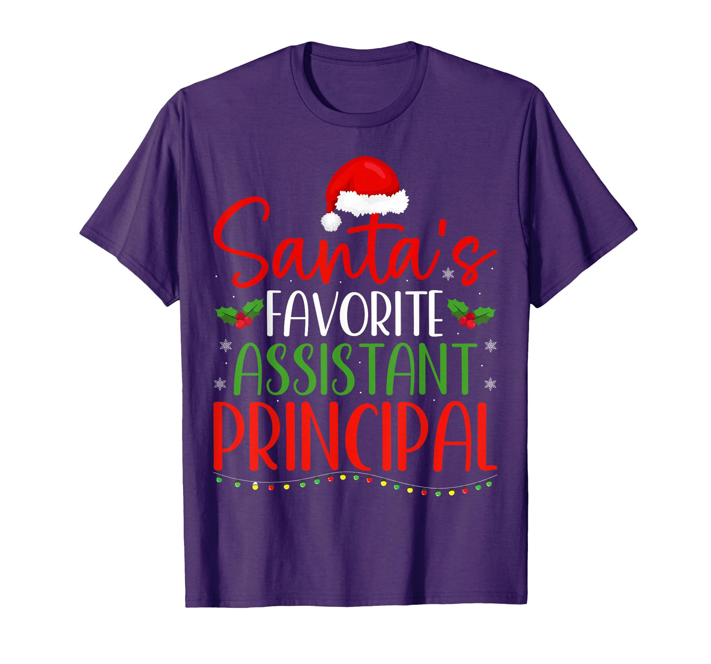 Santa’s Favorite Assistant Principal School Staff Christmas T-Shirt