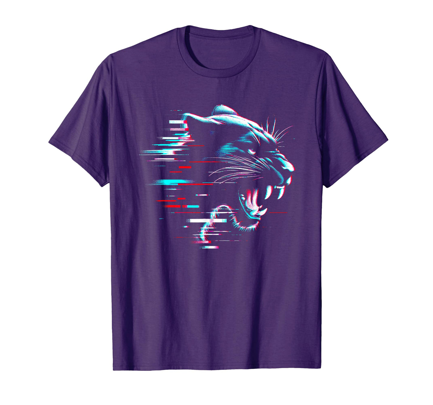 Black Panther Glitch - Vintage Panther Wild Animal Lover T-Shirt