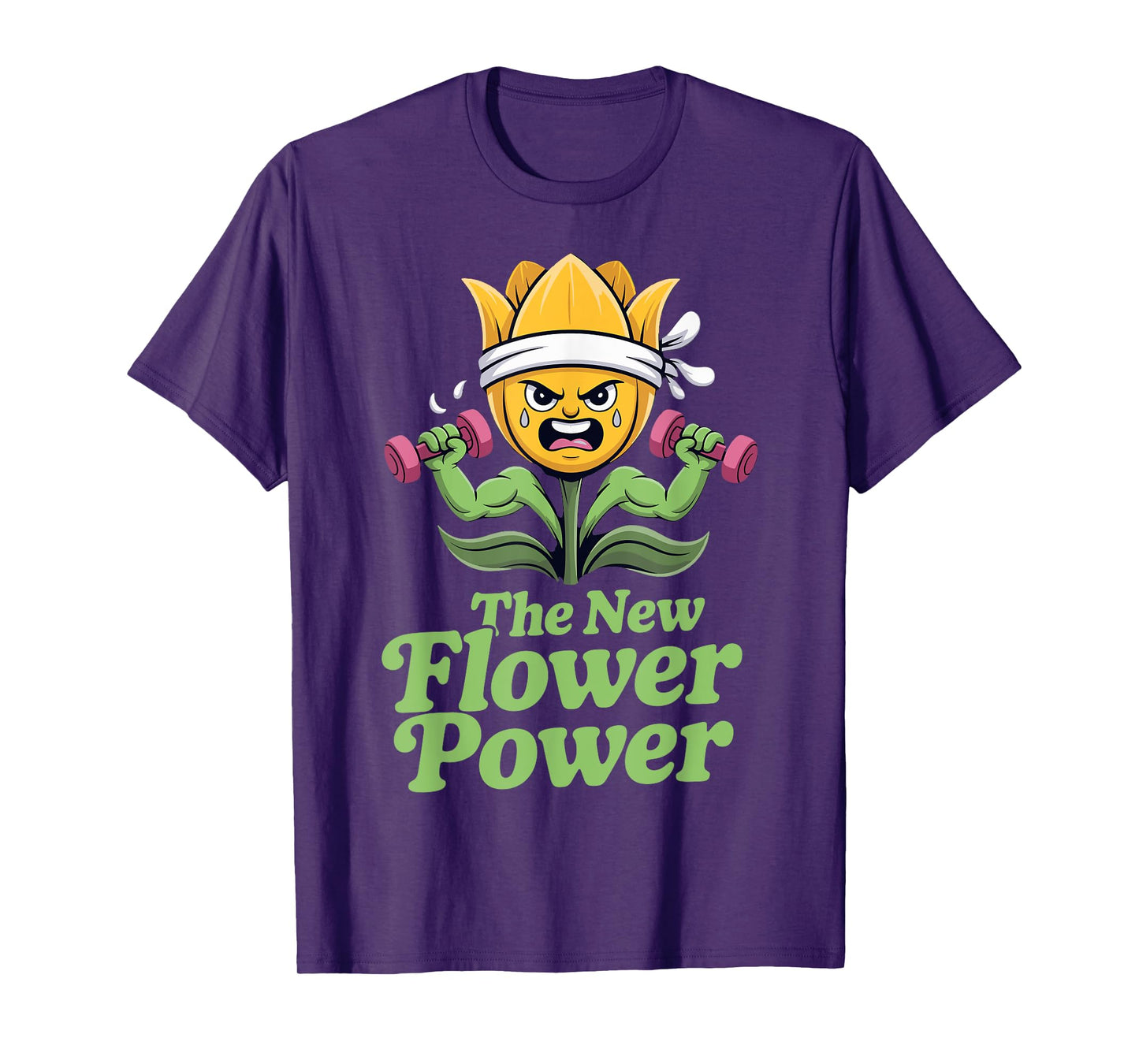 The New Flower Power Funny Plant Gym Workout T-Shirt