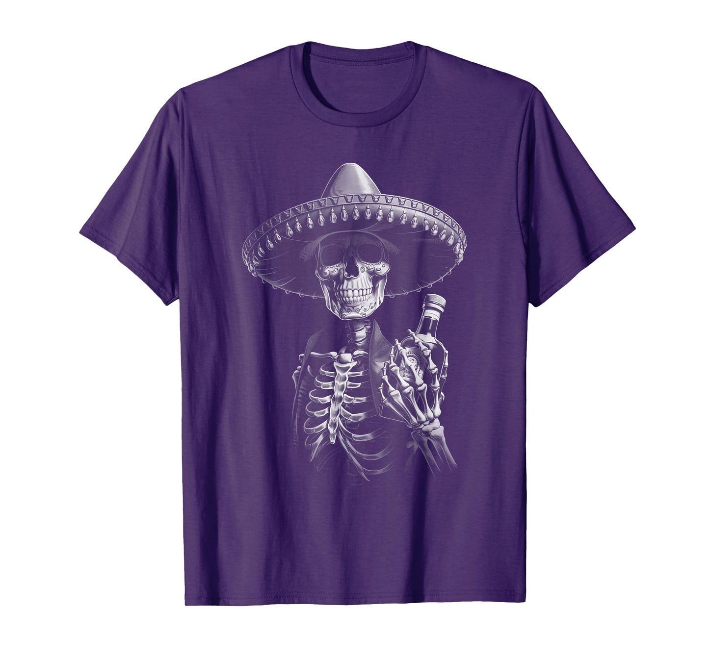 Vintage Mariachi Skeleton Charro Mexican Tequila Party T-Shirt