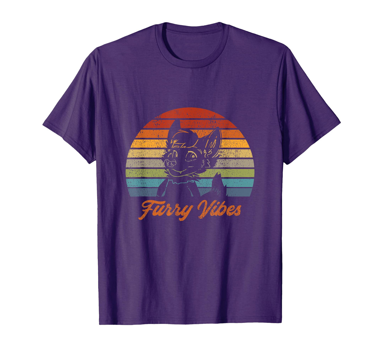 Retro Furry Fandom Furry Vibes - Cute OwO Fursuit T-Shirt
